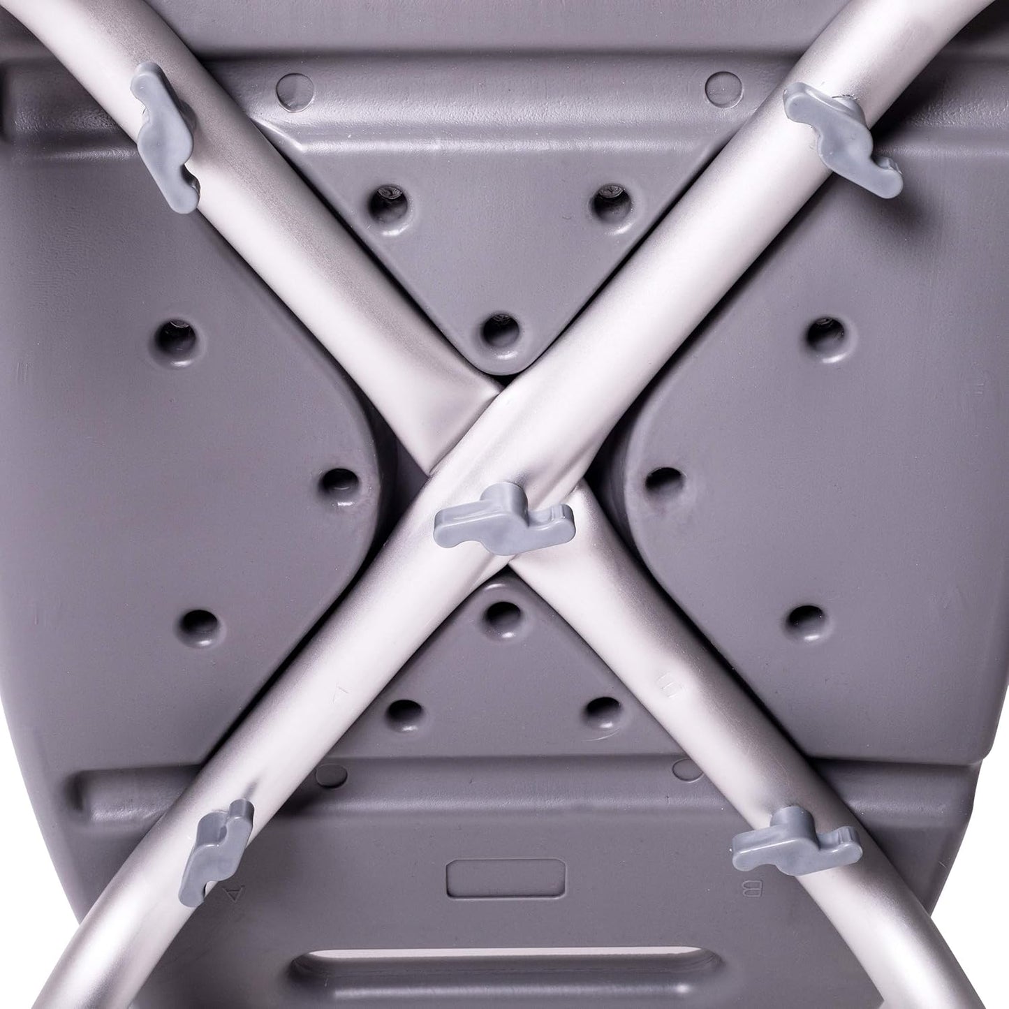 Höhenverstellbarer Duschhocker, Badhocker grau 150 kg