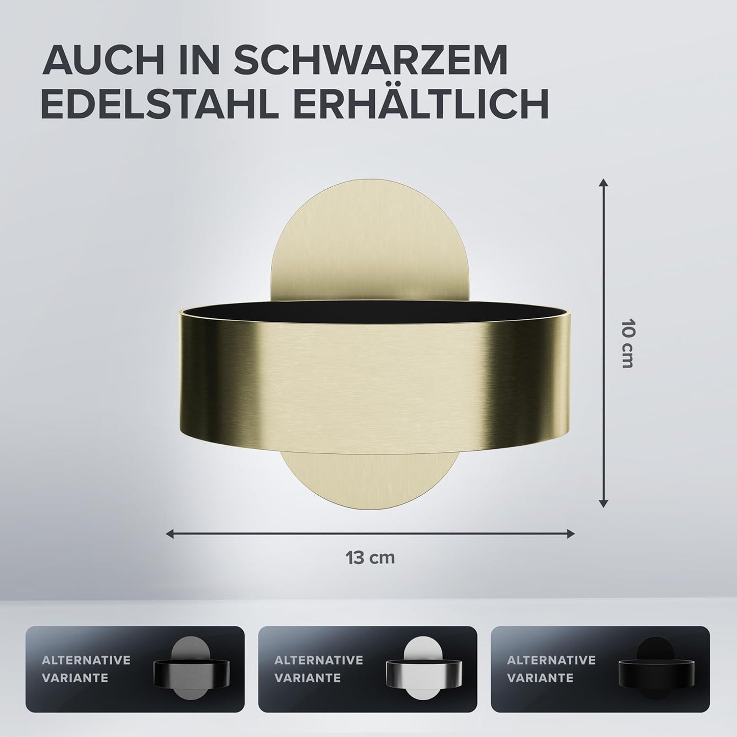 Haartrocknerhalter Godalen zum kleben, Gold Zum Kleben