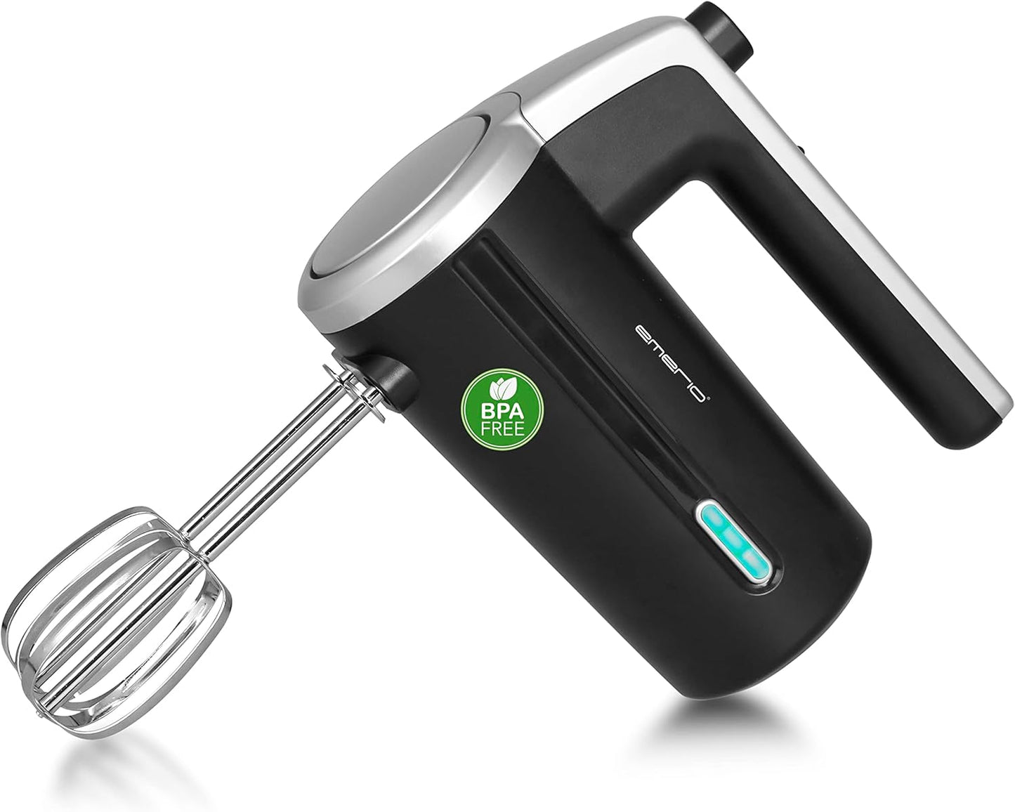 Akku-Handmixer mit 2 Rührstäben, 3 Geschwindigkeiten, Schwarz