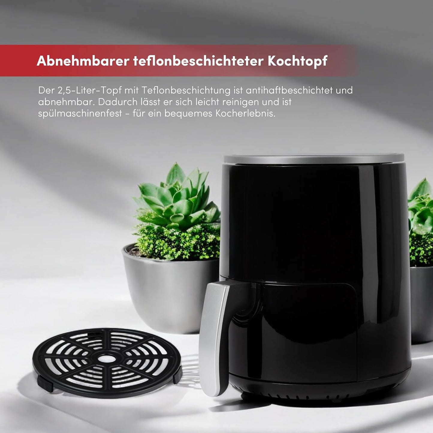 SH-6704 Heissluftfritteuse, 2.5L- Digitales Display