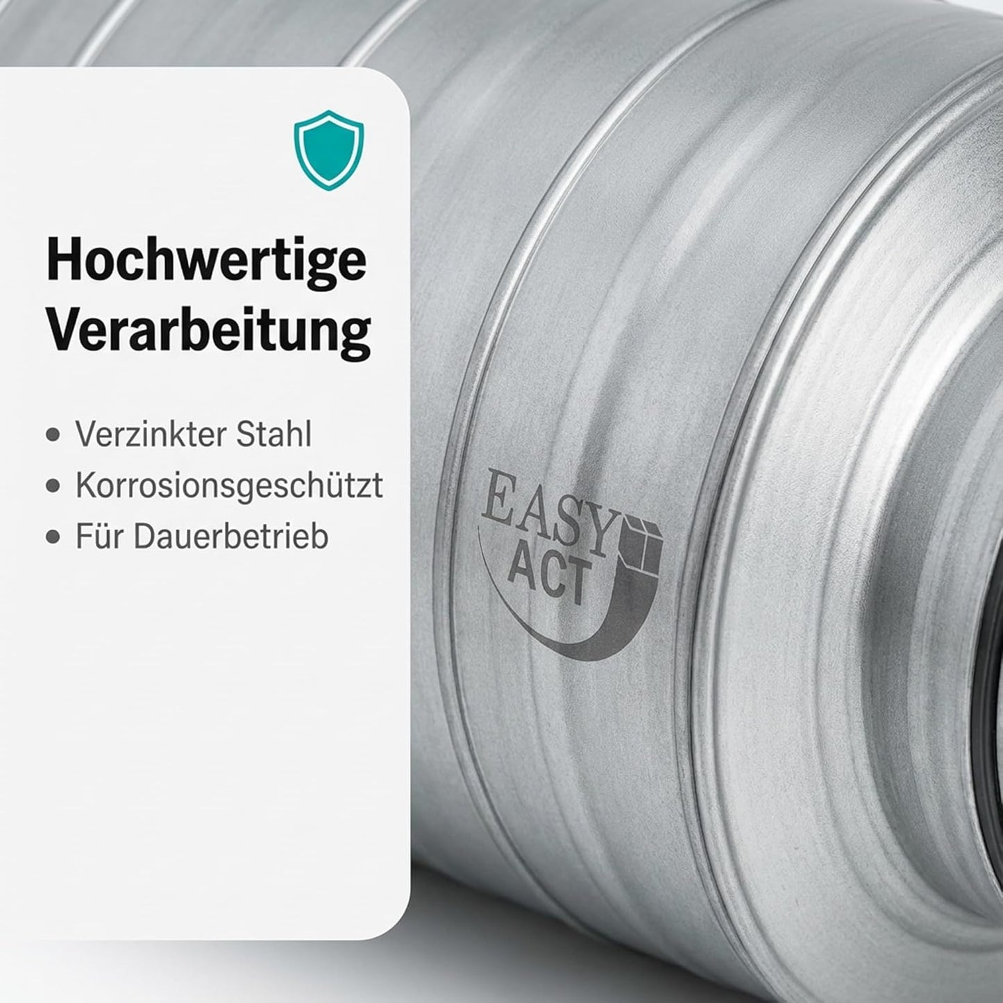 Schalldämpfer für Lüftungssysteme, 125 mm, 30 cm, 125 mm / 30 cm