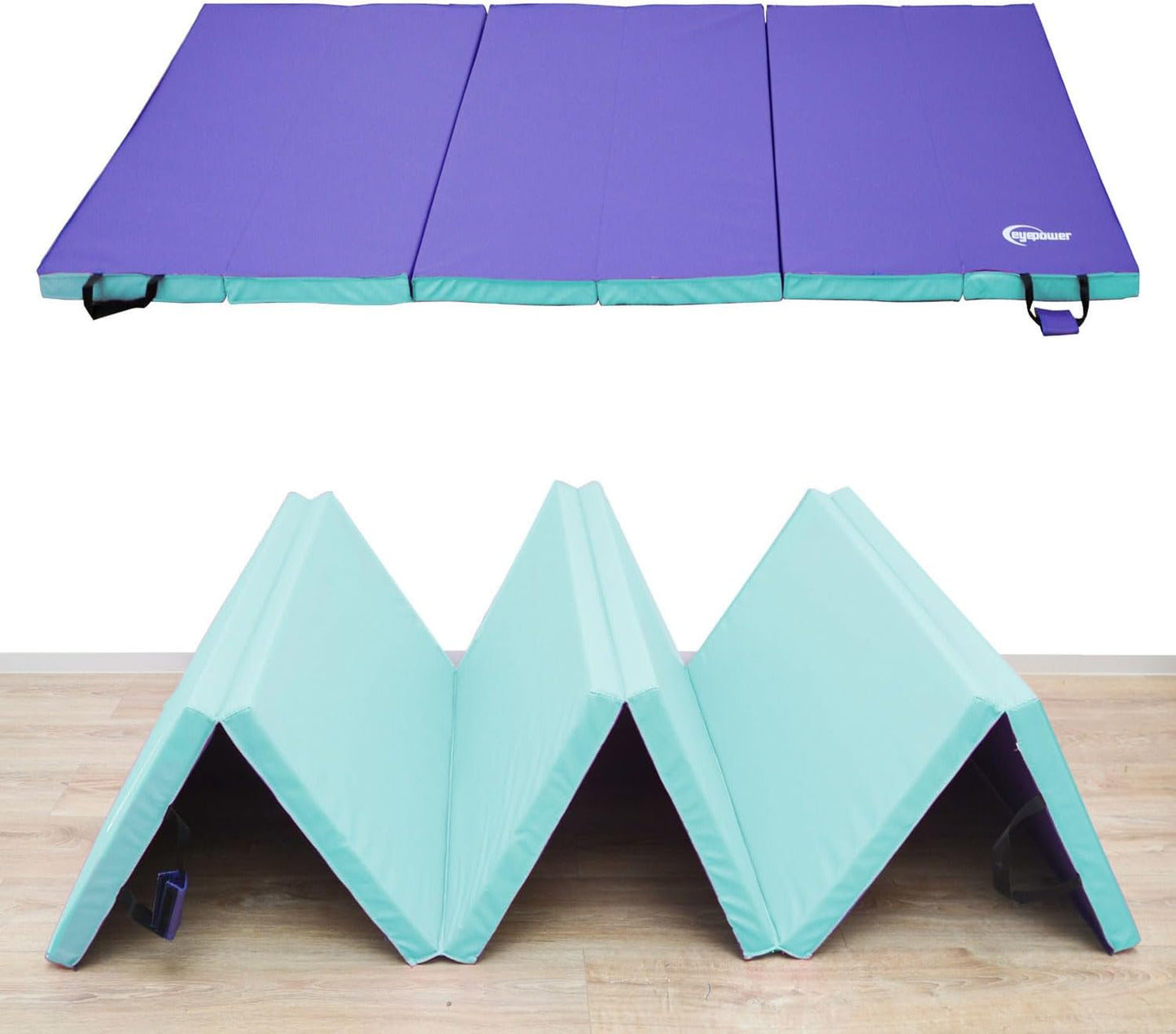 Klappbare Turnmatte, 300 x 100 x 5 cm Mint-Lila