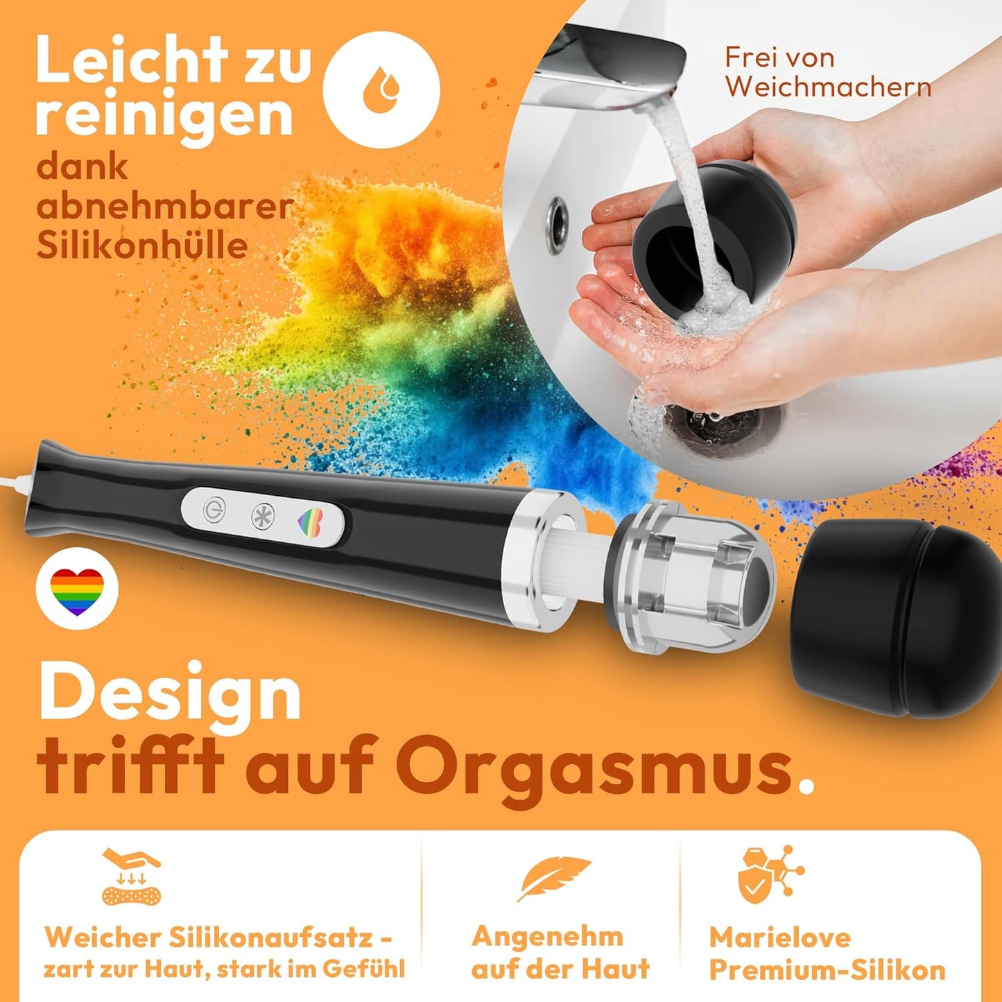 Vibrator mit App-Steuerung, Schwarz
