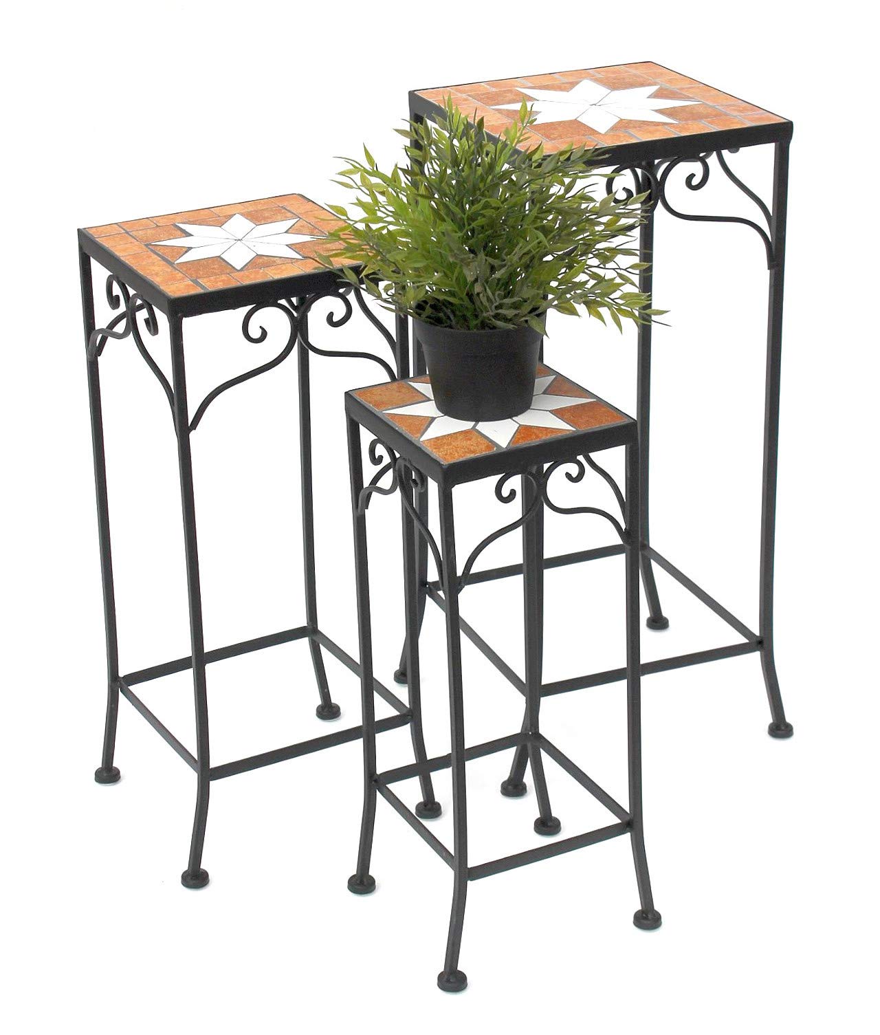 3er-Set Blumenhocker Mosaik