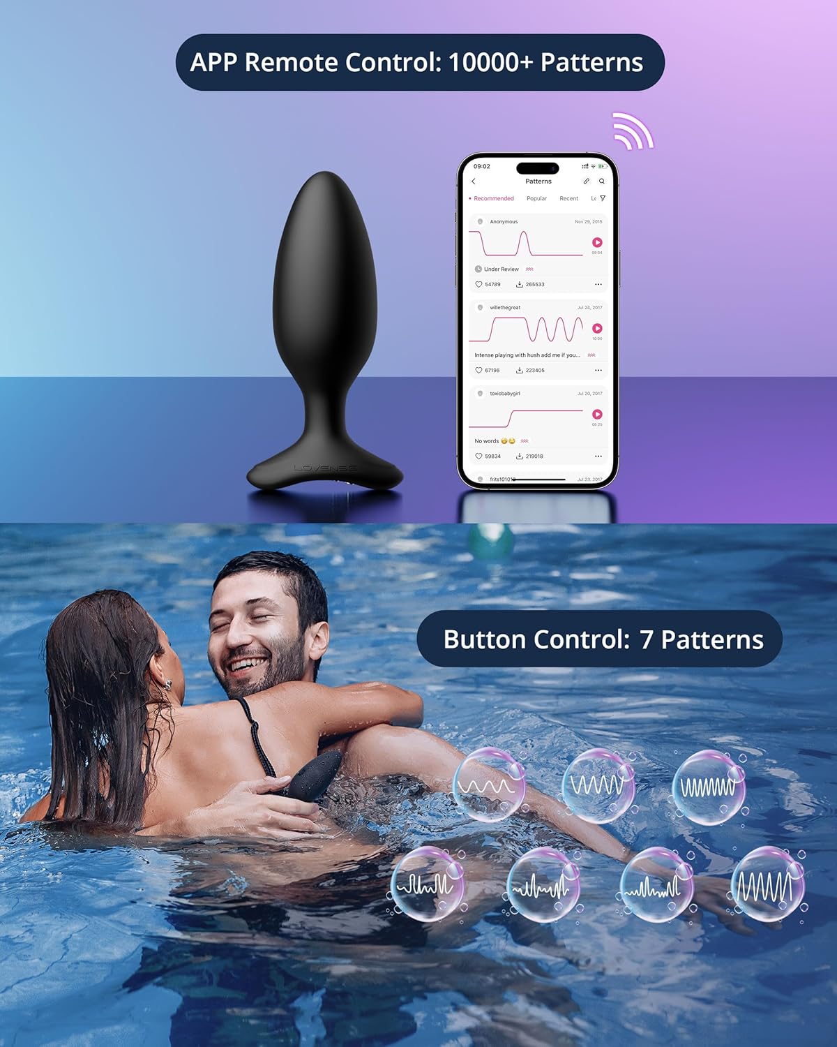 Hush 2 Analvibrator mit App-Steuerung, Hush2-57mm