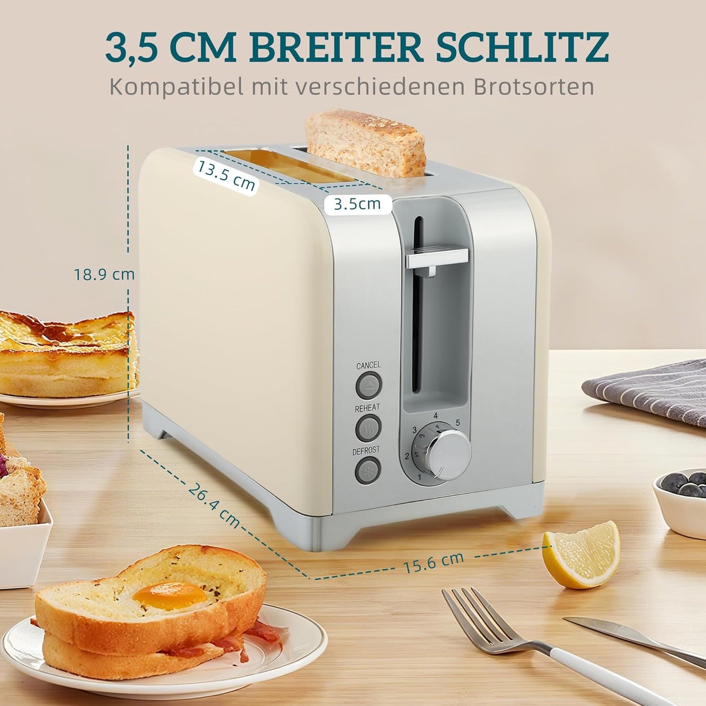 Frühstücksset mit Wasserkocher und Toaster