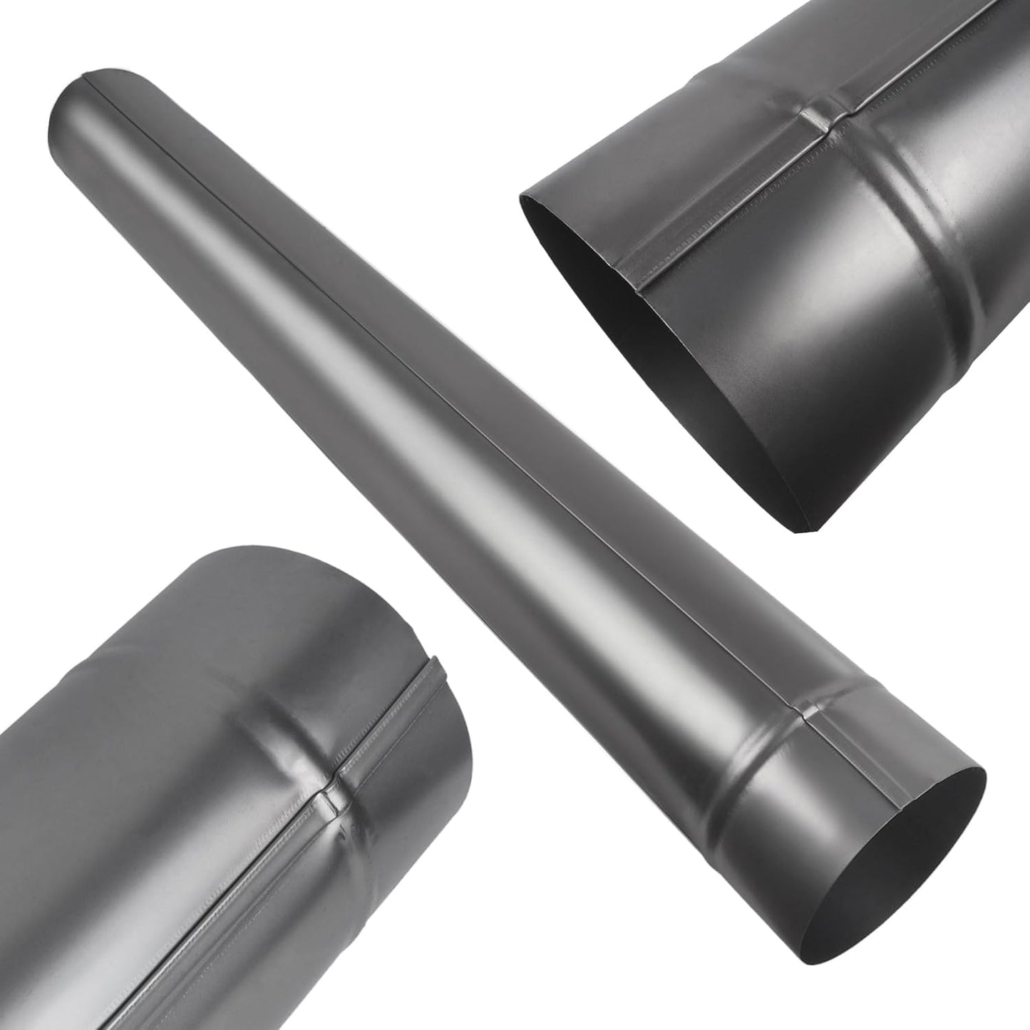 Rauchrohr für Kaminöfen ∅120mm, 1m Länge, Rohr 1m ∅120mm