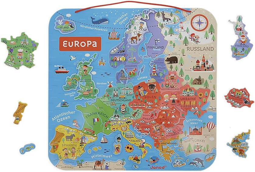 Magnetische Karte Europa, Deutsche