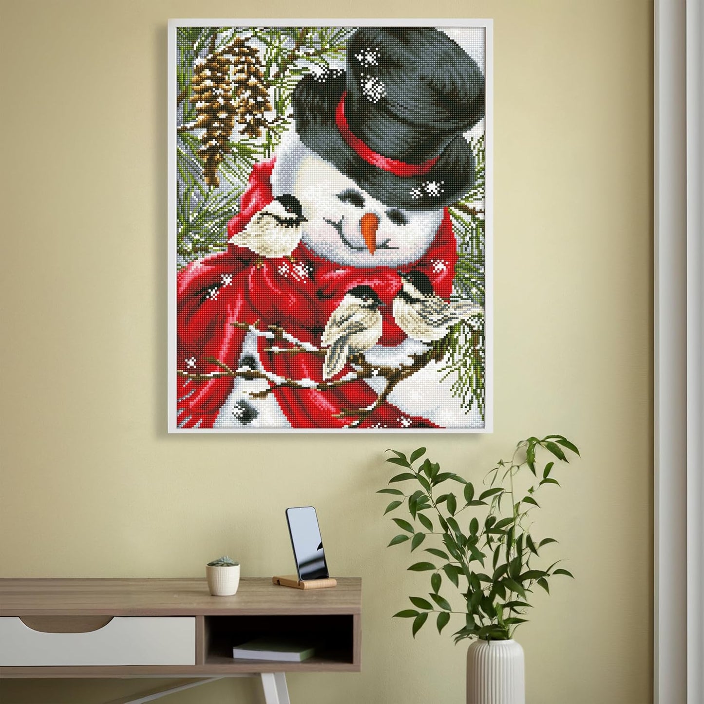 Diamond Painting Set Schneemann mit Vögeln, My Little Friends