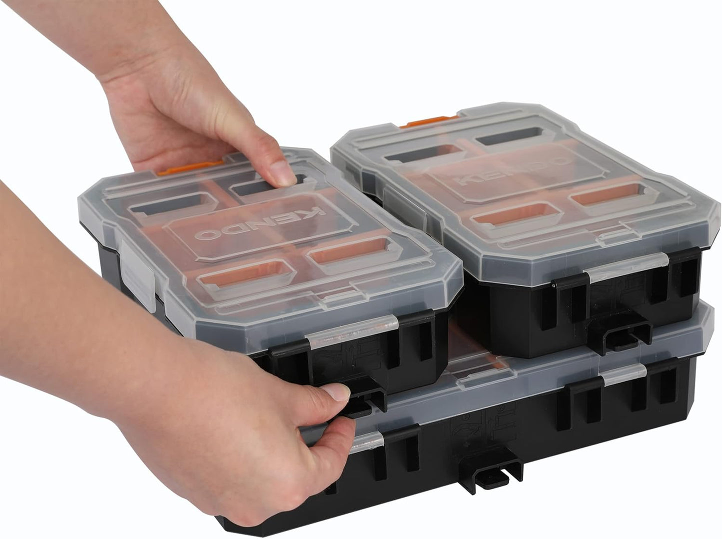 3-teiliges Sortierboxen-Set für Kleinteile, 32 Fächer Set 3-teilig