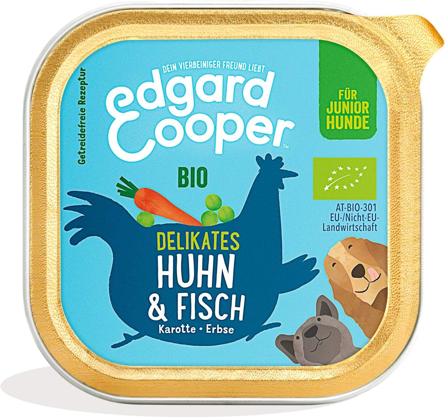 Bio-Hundefutter nass, Huhn & Fisch, 100 g (17er Pack)