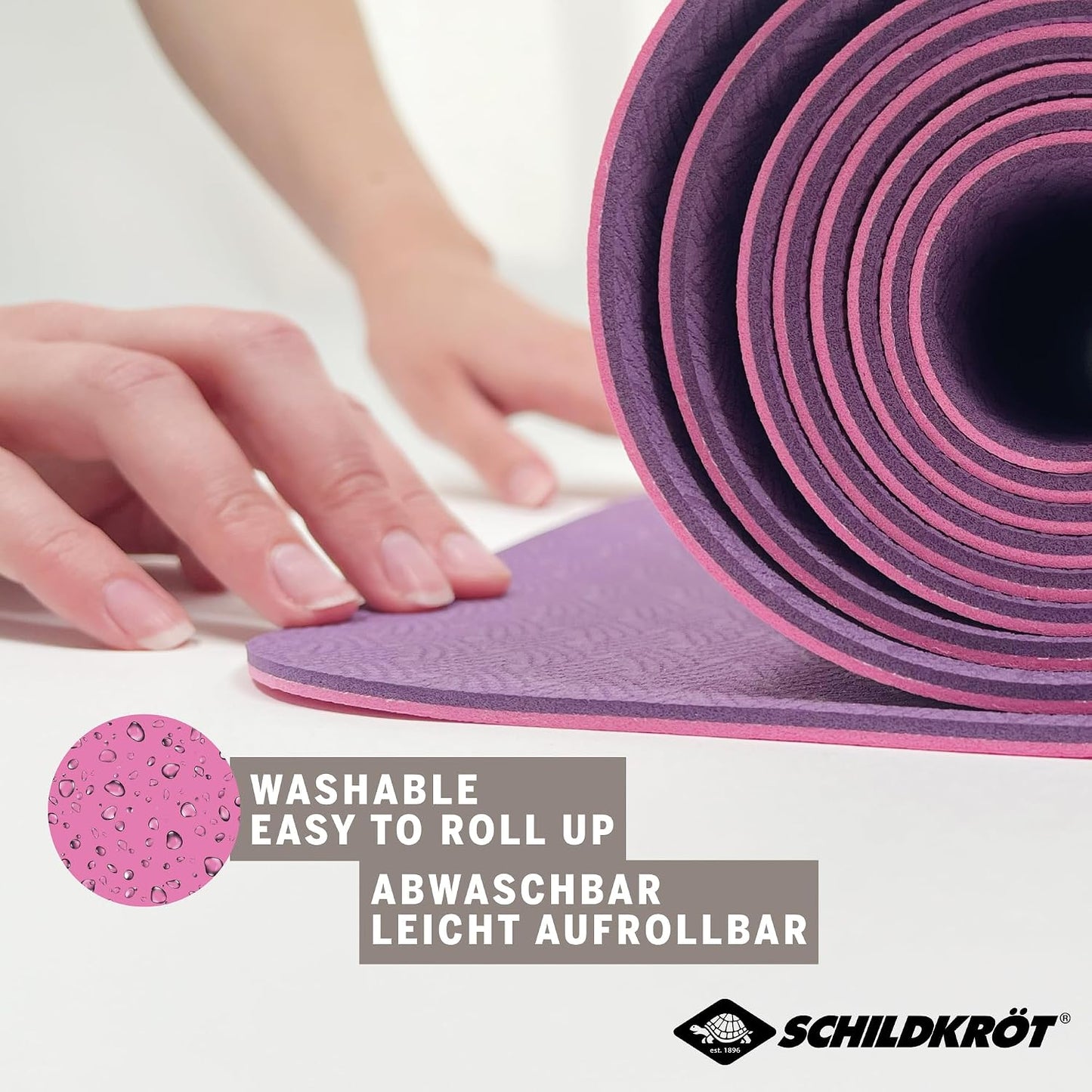Yogamatte, Violett / Rosa, 960269