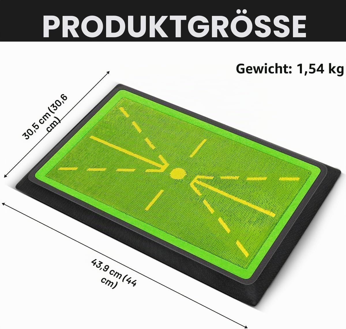 Golfschwung-Trainingsmatte mit Schwungwege-Feedback