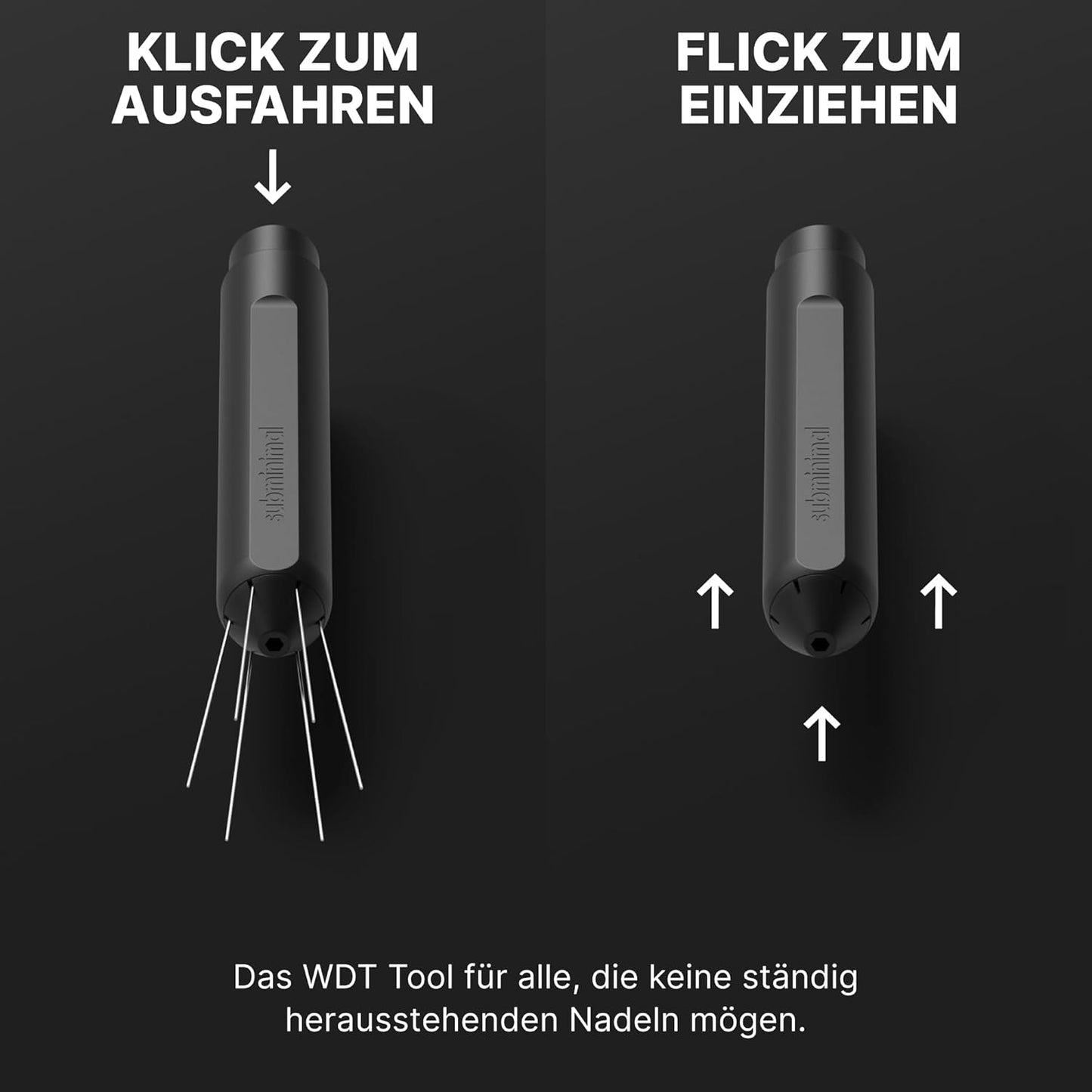 Espresso-Verteilungswerkzeug mit einziehbaren Nadeln