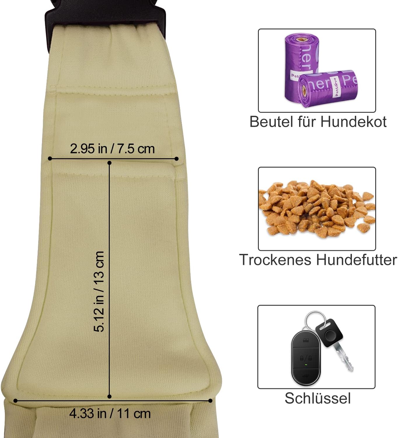 Reversibles Tragetuch für kleine Haustiere, Khaki