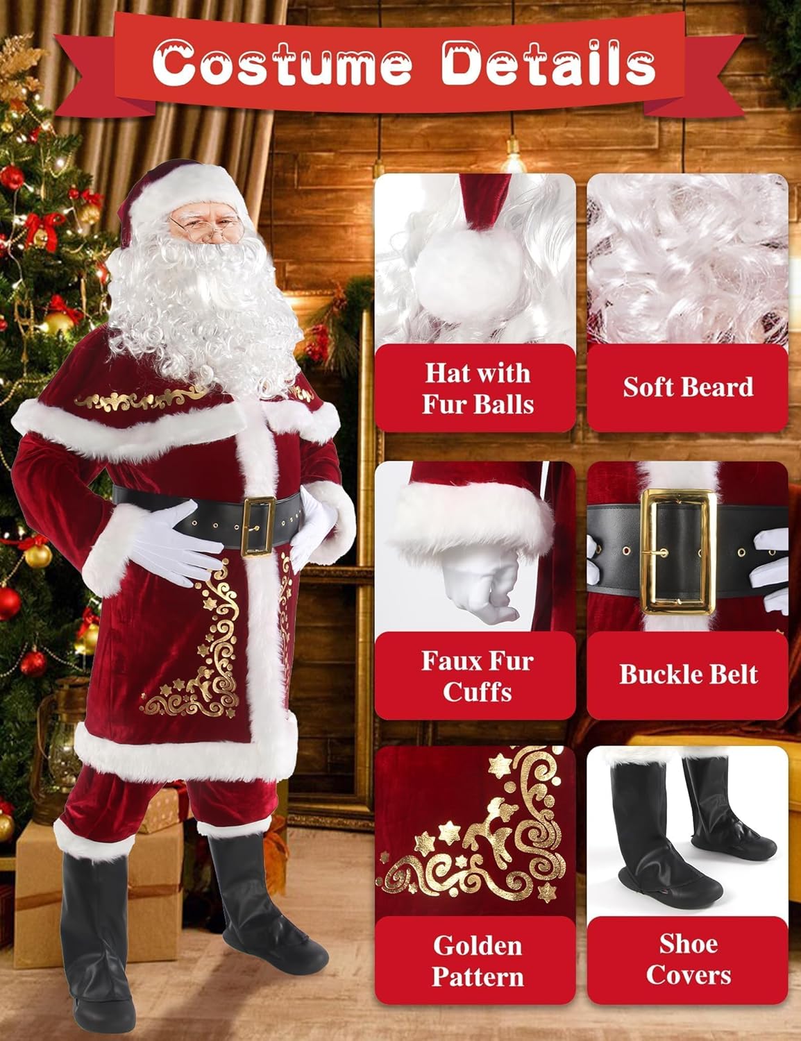 Weihnachtsmann Kostüm-Set, M