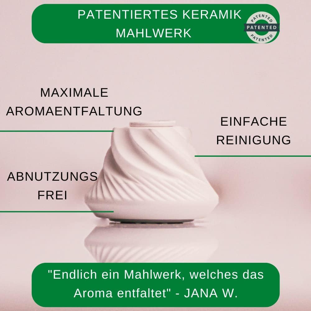 Salz- und Pfeffermühlen-Set mit Keramikmahlwerk, 24cm Eiche