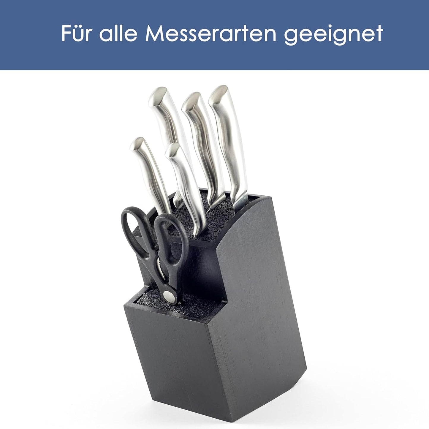 Quadratischer Messerblock, Kunststoff Quadratisch Schräg