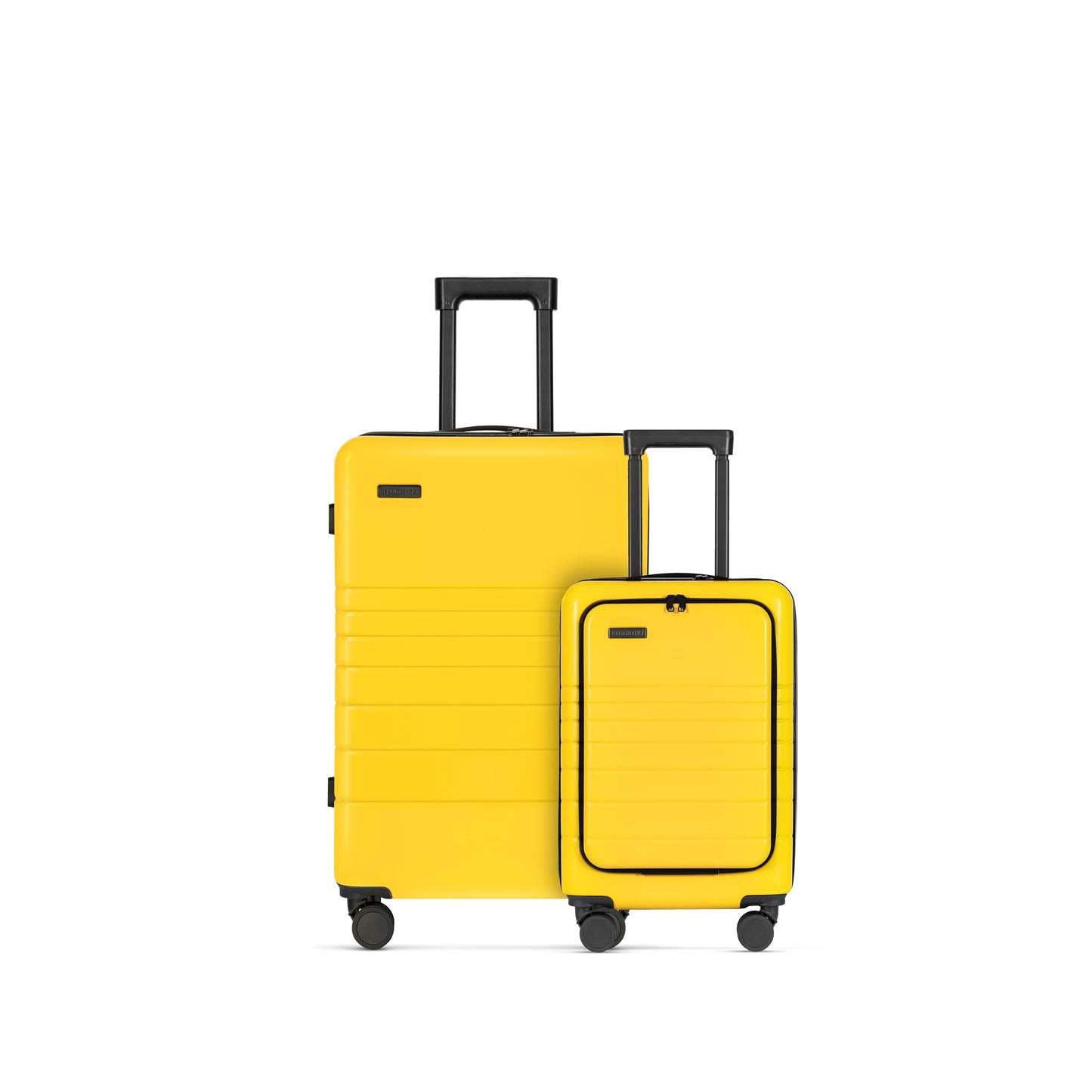 Hartschalenkoffer-Set mit Rollen (2-teilig), Set - 2tlg (S + L) Gelb