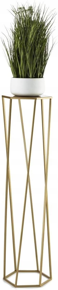 Sechseckiger Blumenständer, 100 cm Gold