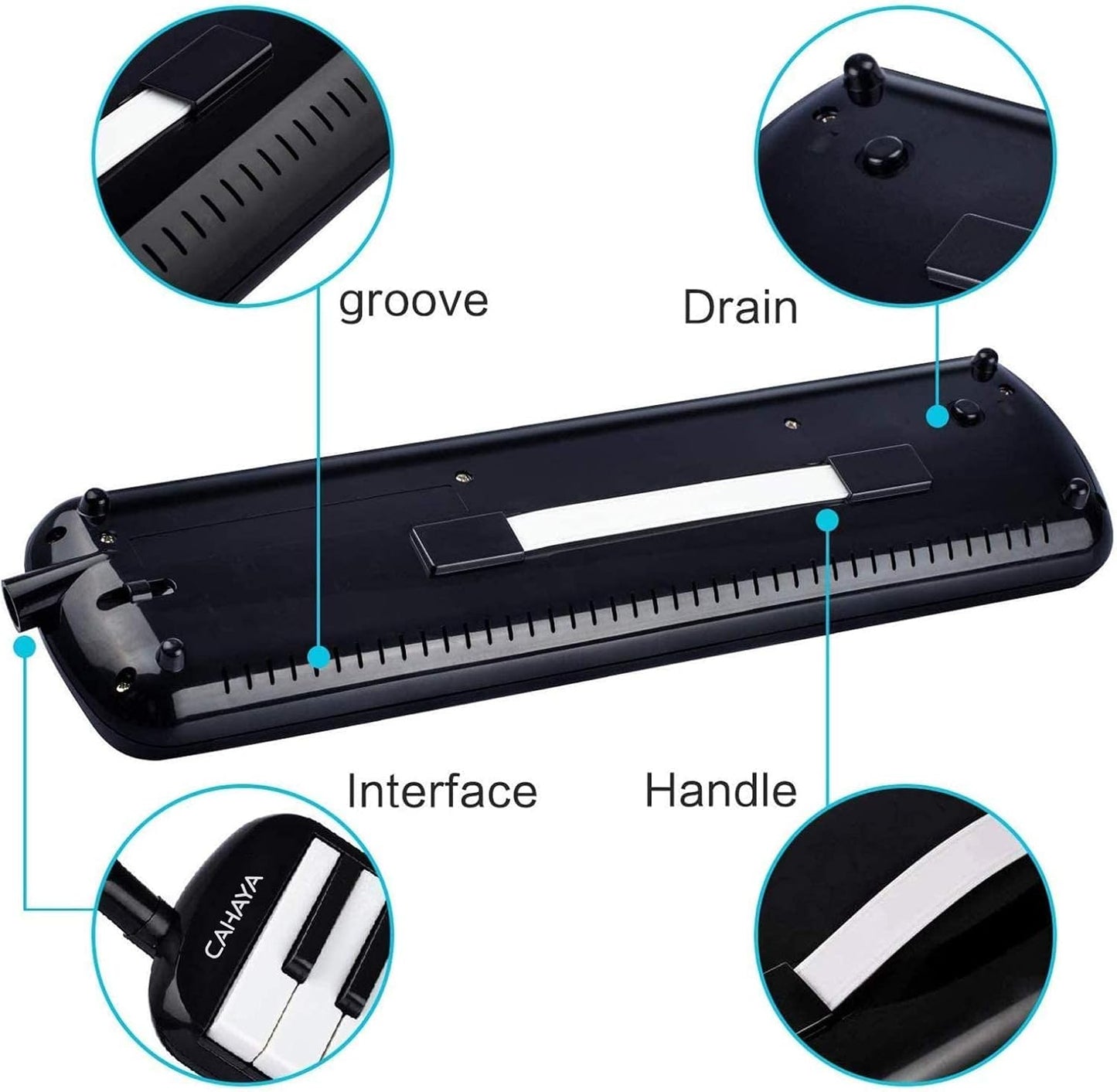 32 Tasten Melodica für Kinder, Schwarz