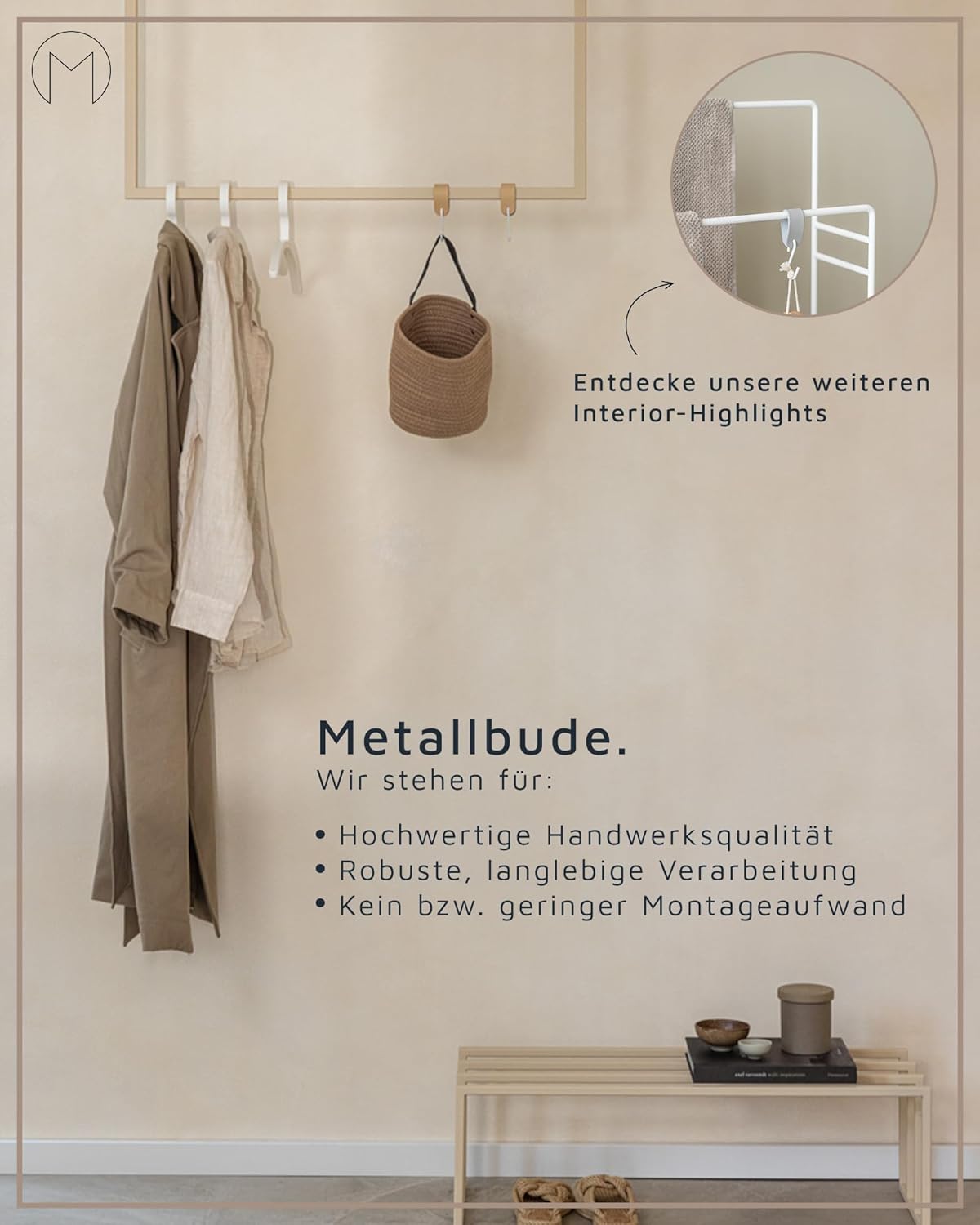 Handtuchhalter-Set zur Deckenmontage (2-teilig), Schwarz/Eckig 2er Set (60x50cm & 80x50cm)