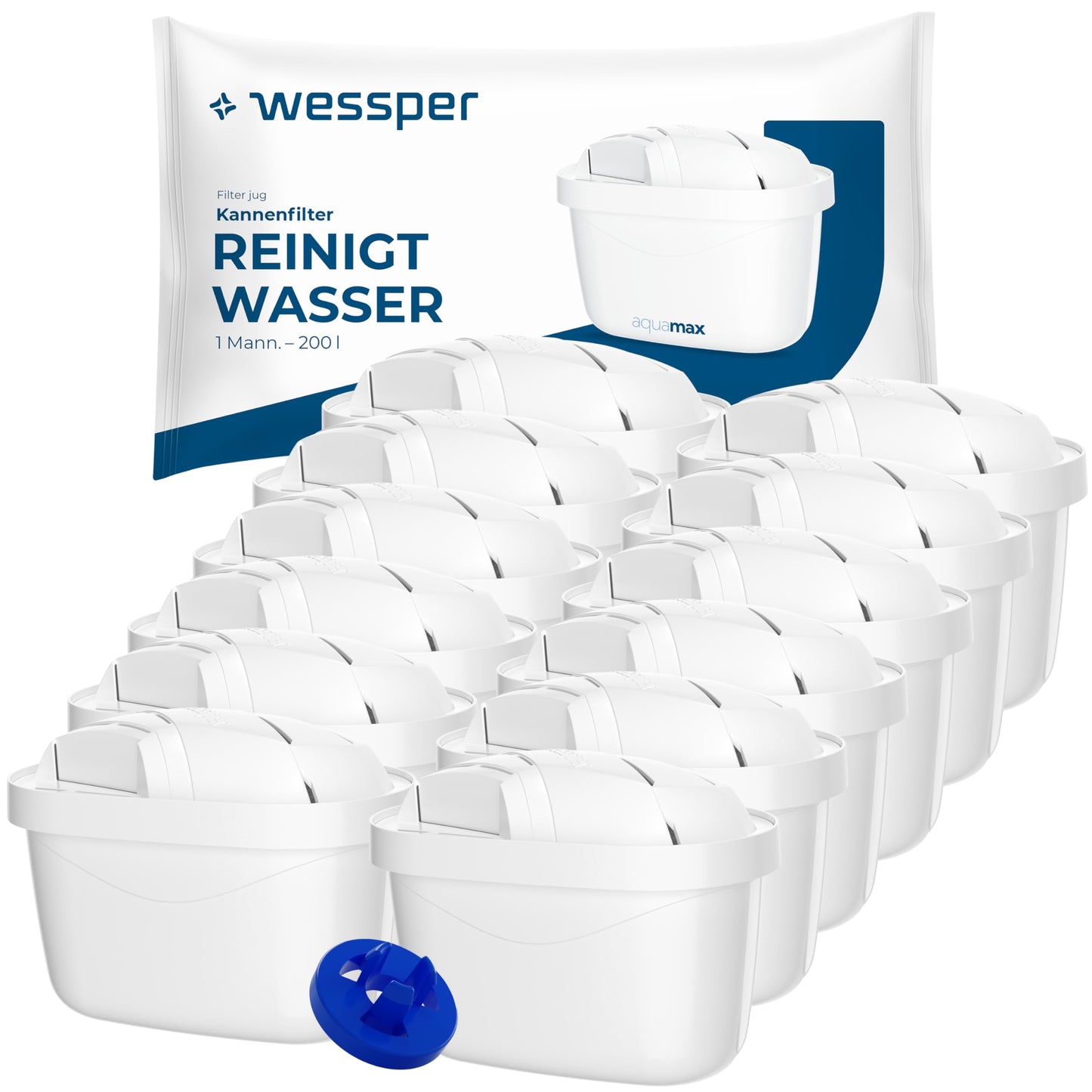12er-Set Wasserfilter Kartuschen für Kannen, 12 stück