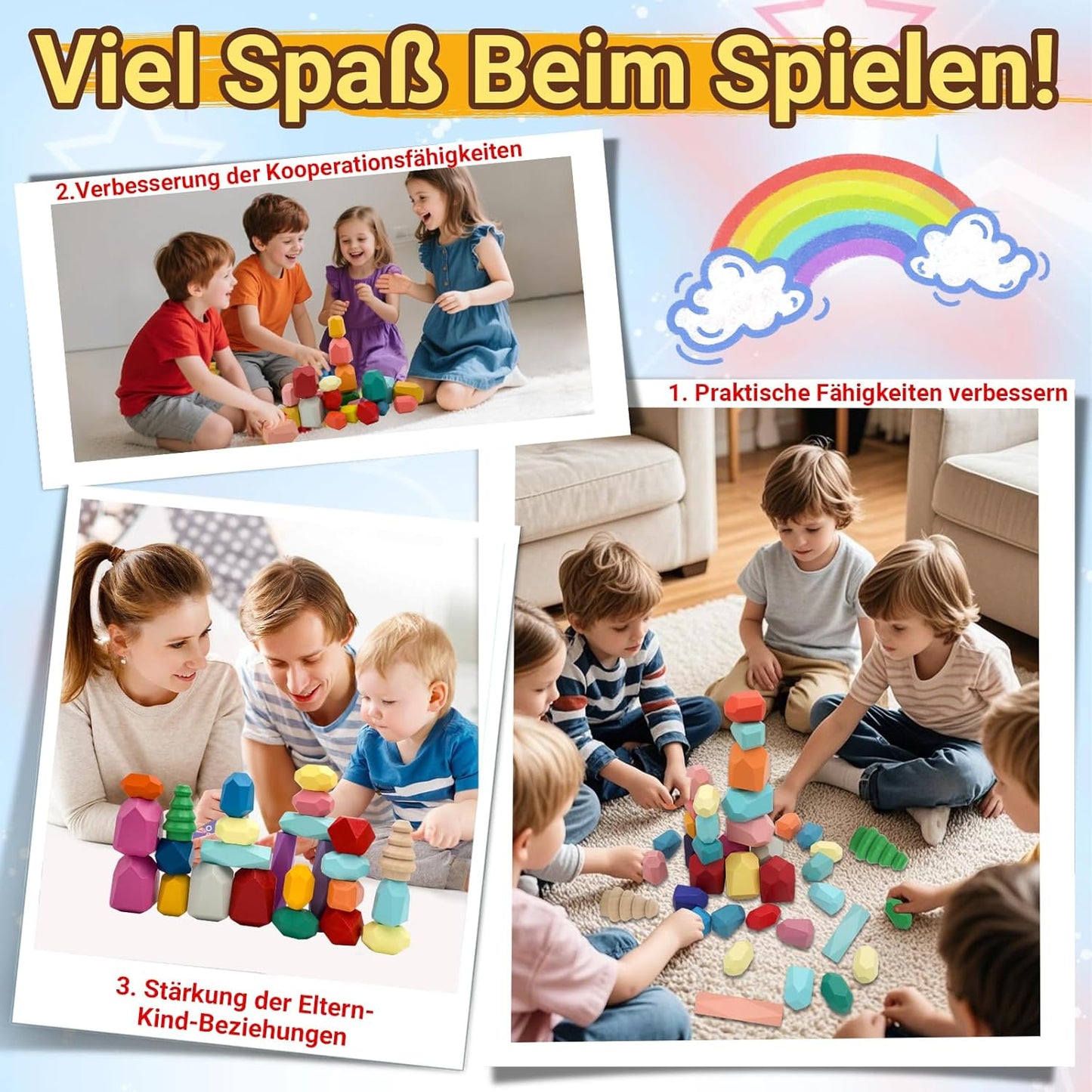 Stapelsteine Balanciersteine-Set, 58 Stück