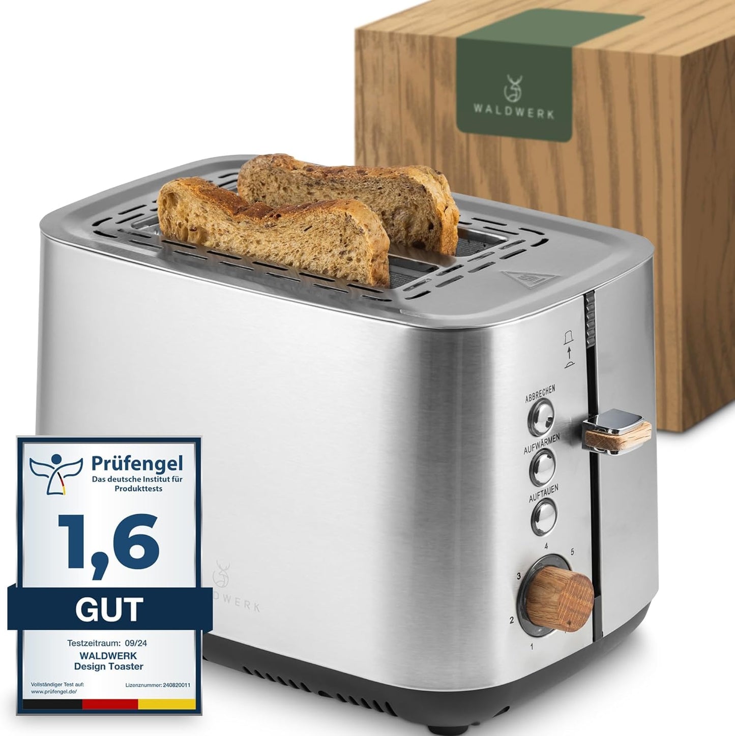 Edelstahl-Toaster, Toaster Edelstahl und Holz