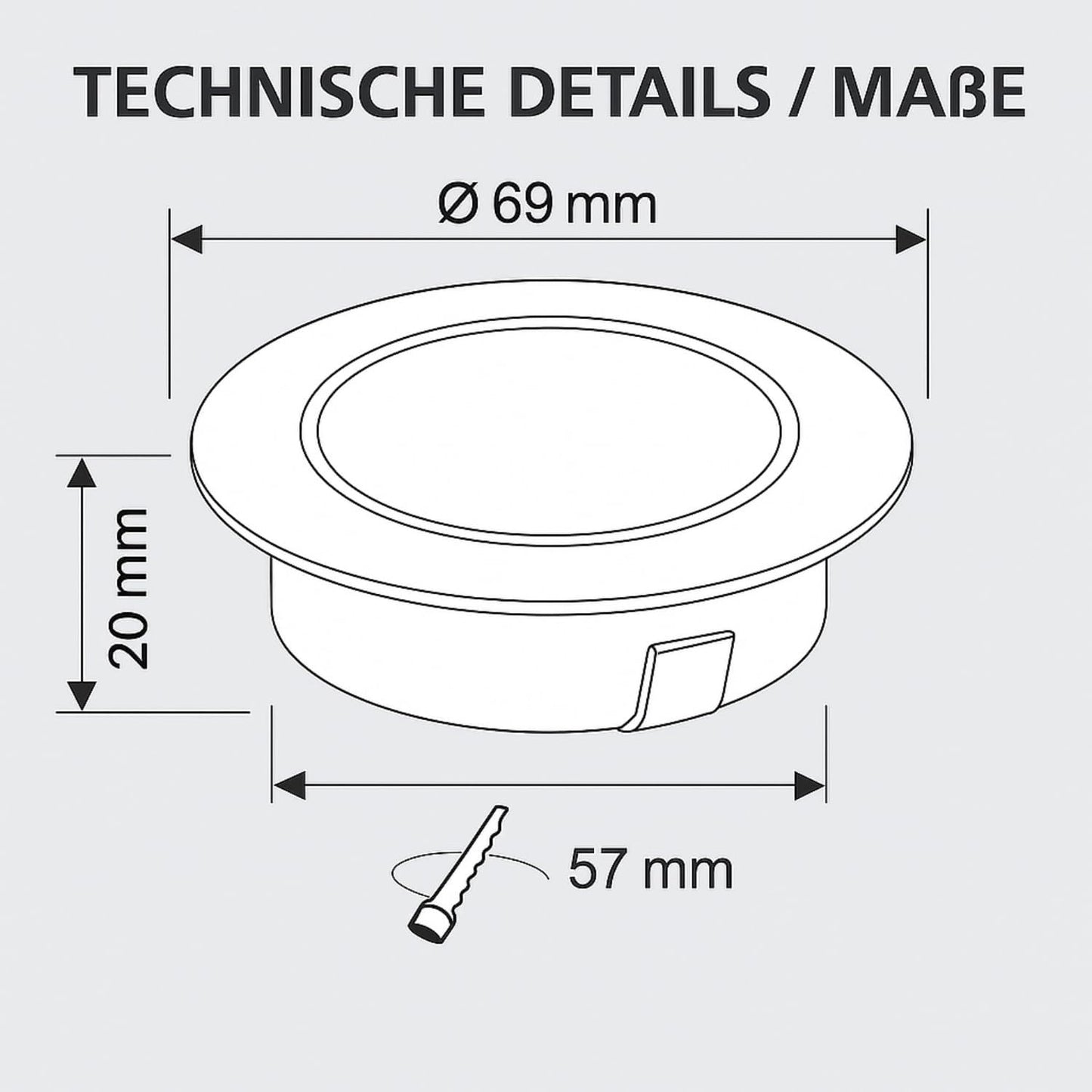 Vollmetall Einbaustrahler G4 5er-Set