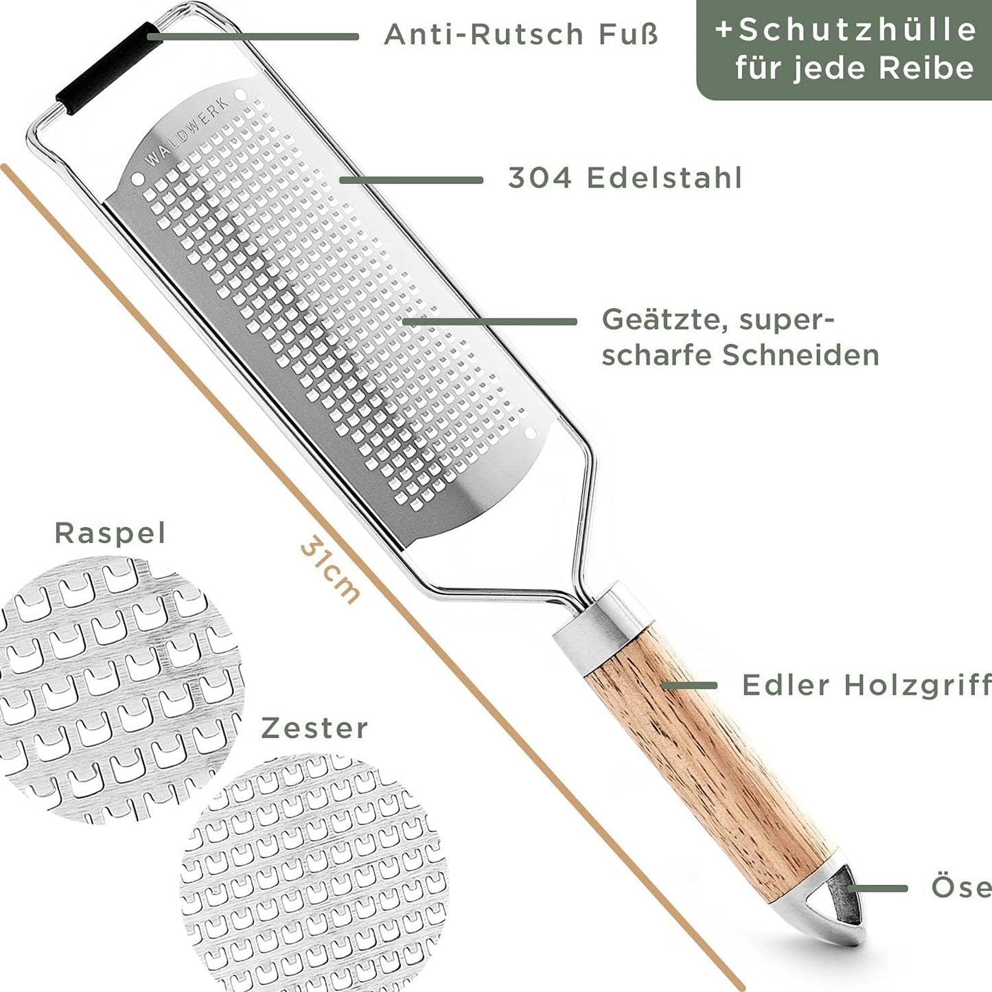 2er-Set Käsereibe, Reiben