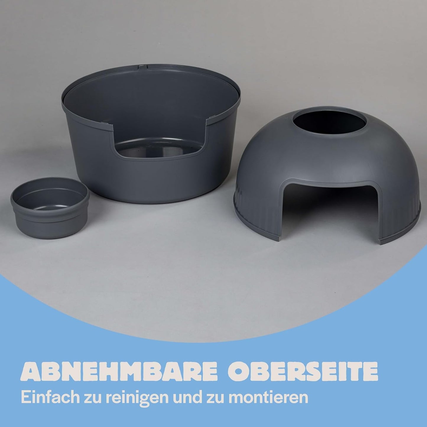 Versteckte Katzentoilette, Grau;anthrazit