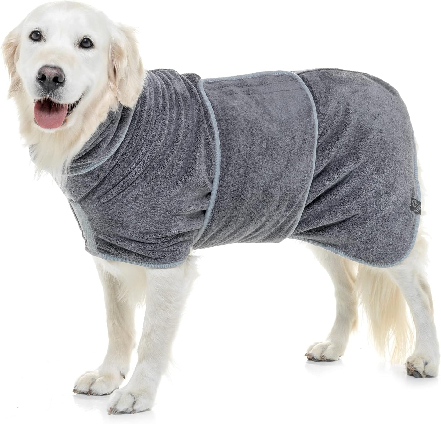 Hundebademantel, S Grau
