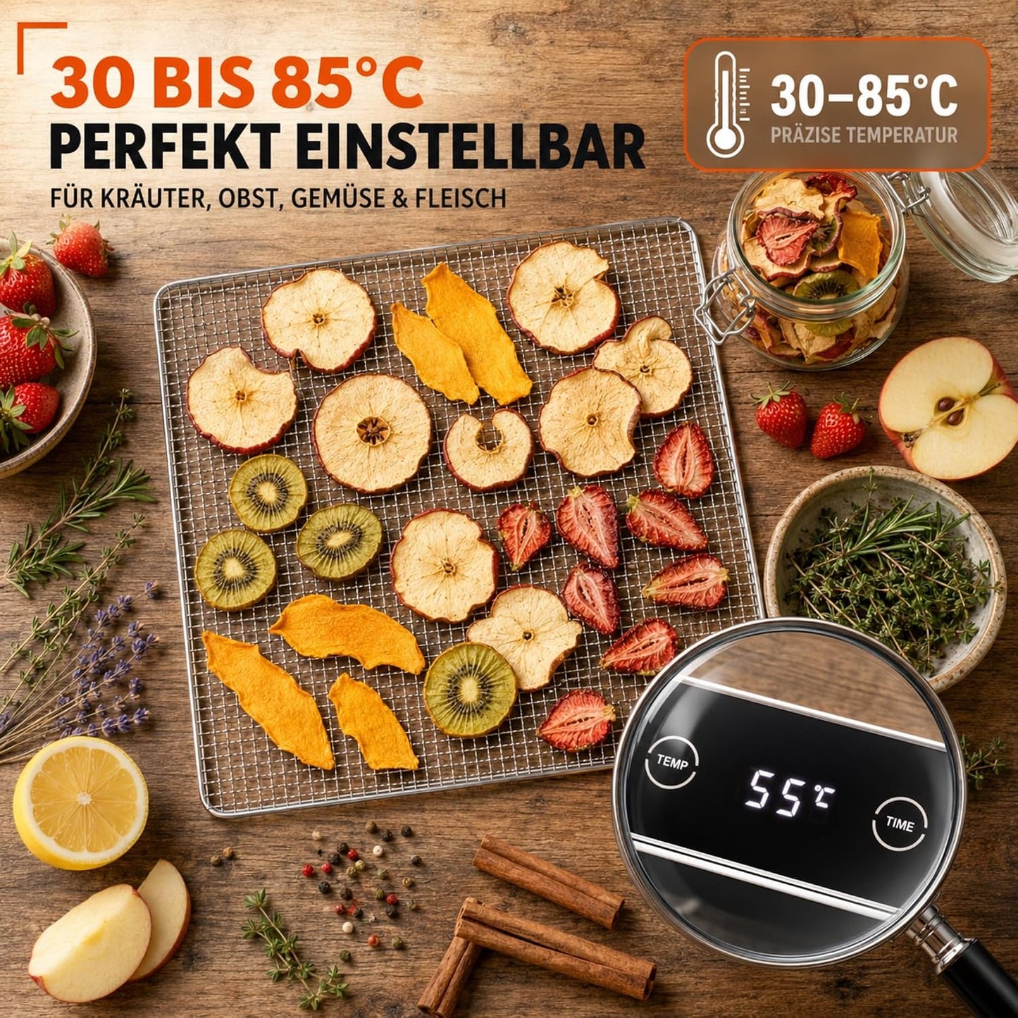 Dörrautomat Silence 800, 12 Gitter
