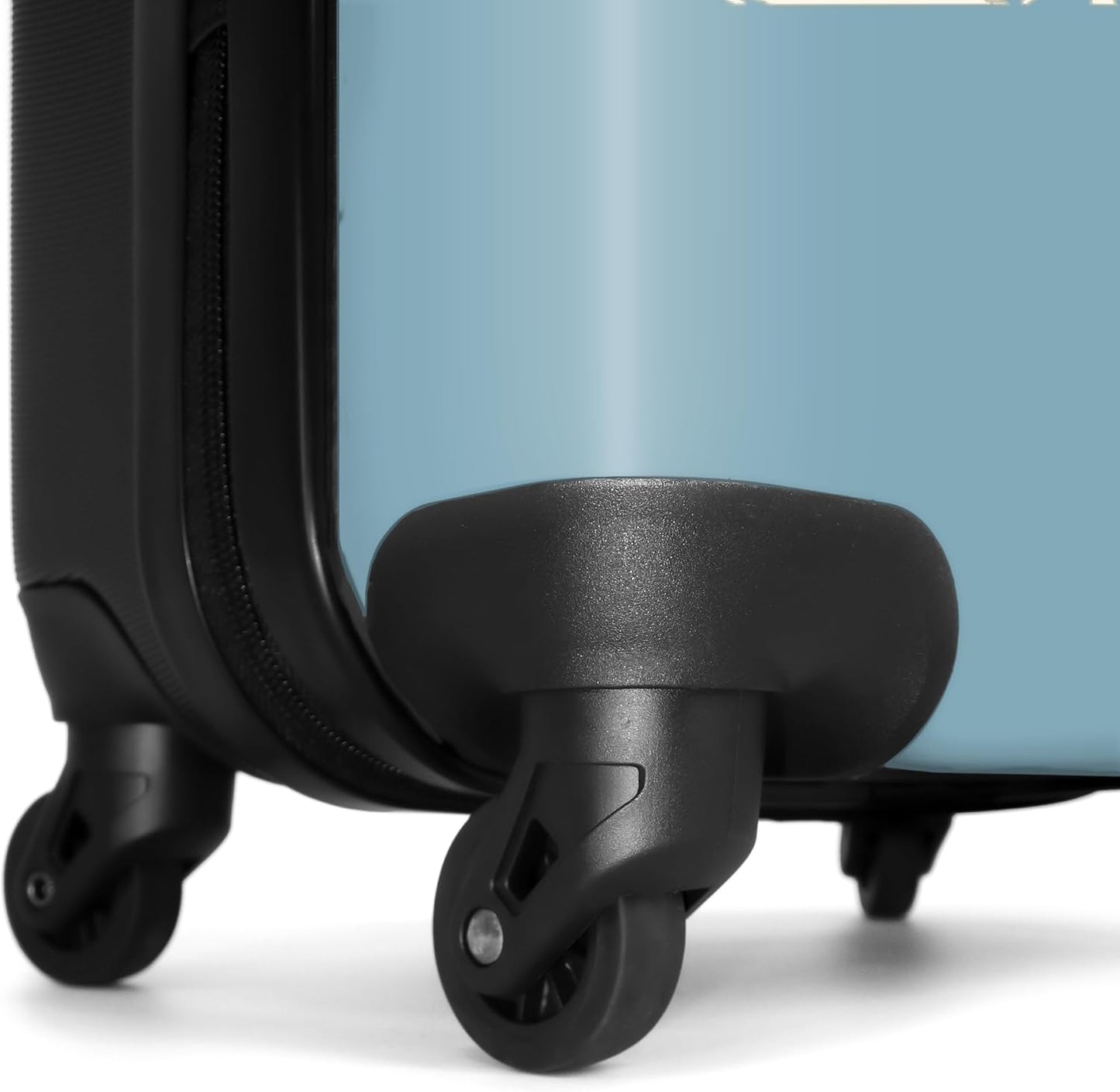 Hartschalen-Trolley mit Weltkarten-Design (mittelgross), Weltkarte - Ozean Mittelgross