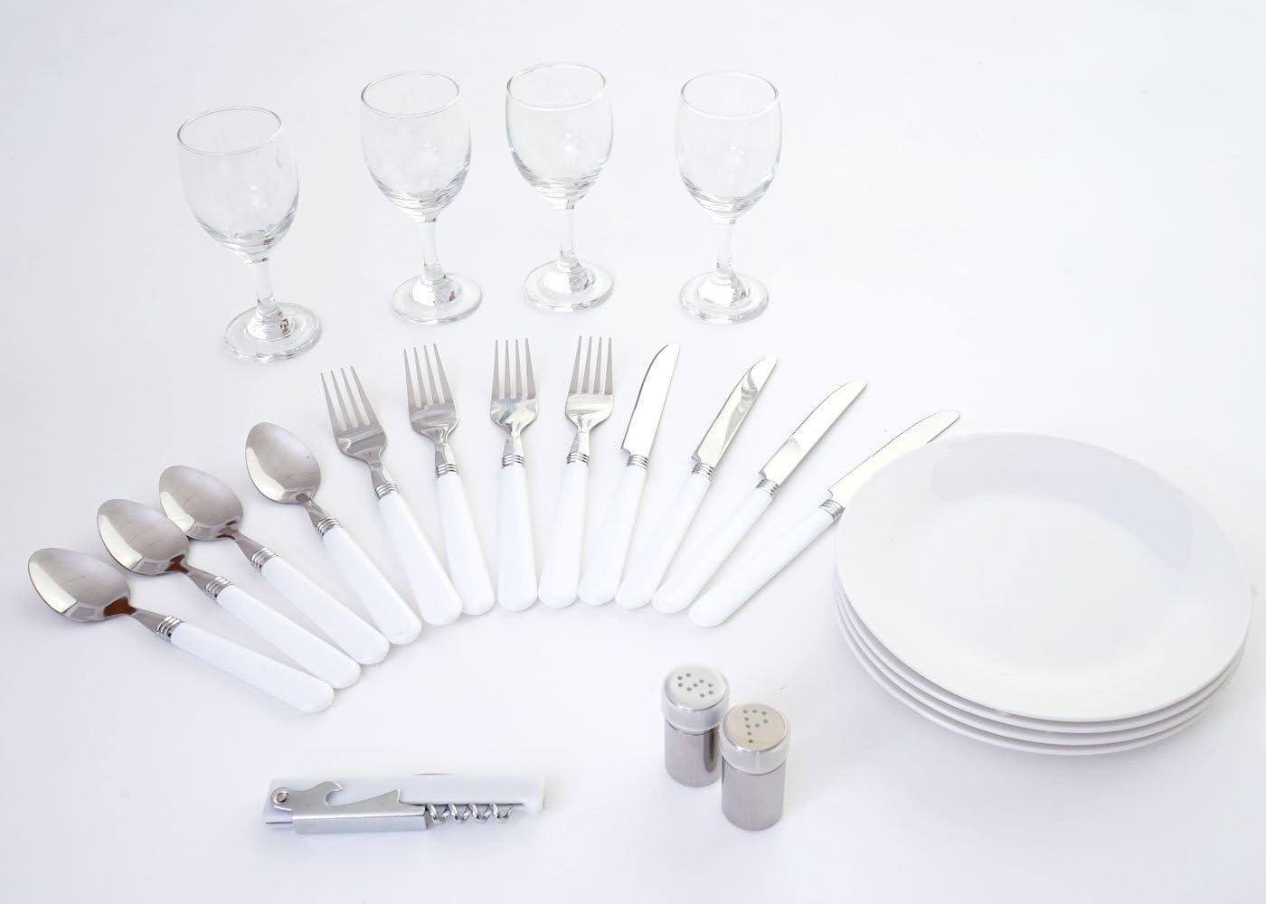 Picknickkorb-Set für 4 Personen mit Kühlfach