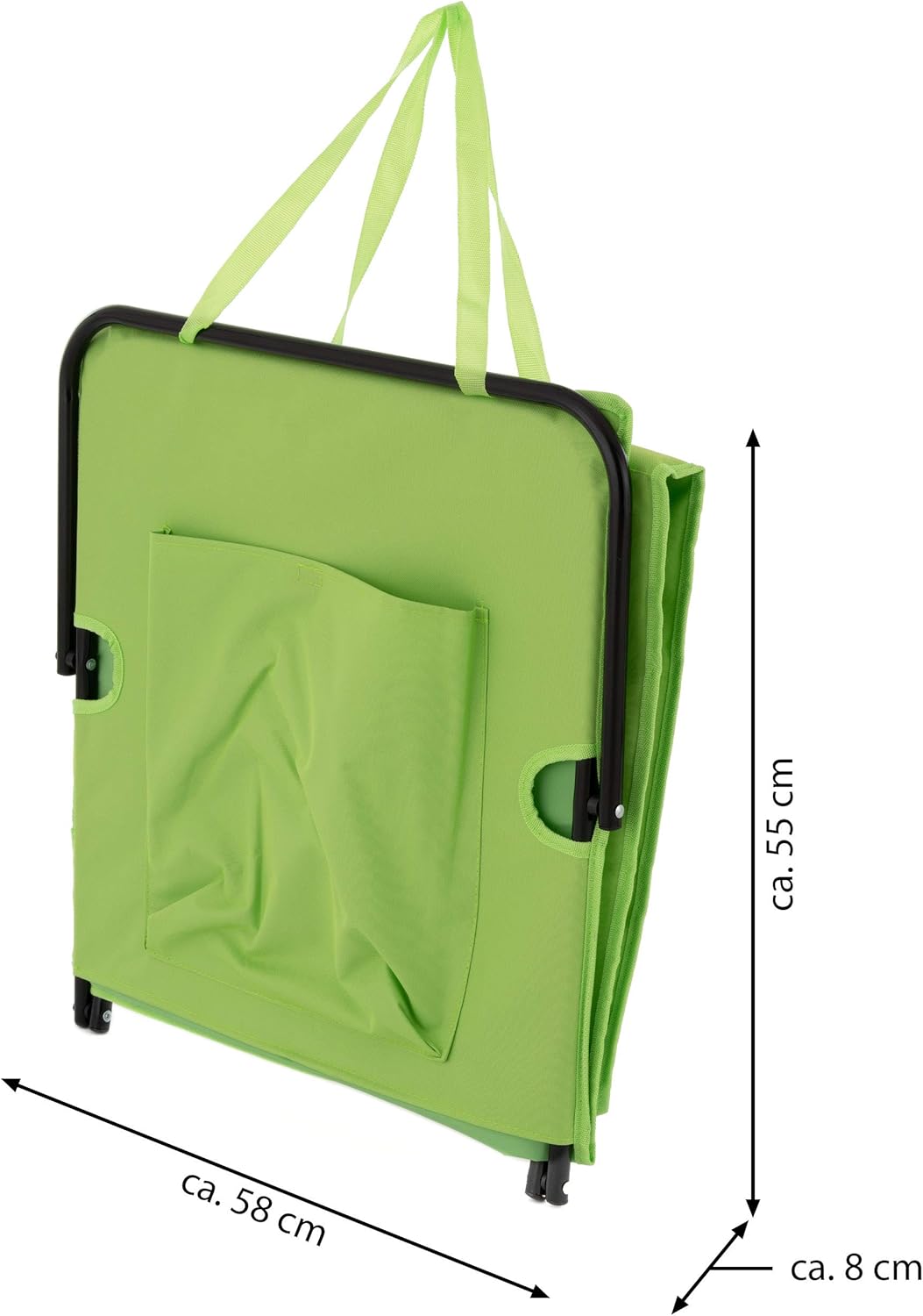 2-teiliges Strandmatten-Set mit verstellbarer Rückenlehne und Tasche, Grün