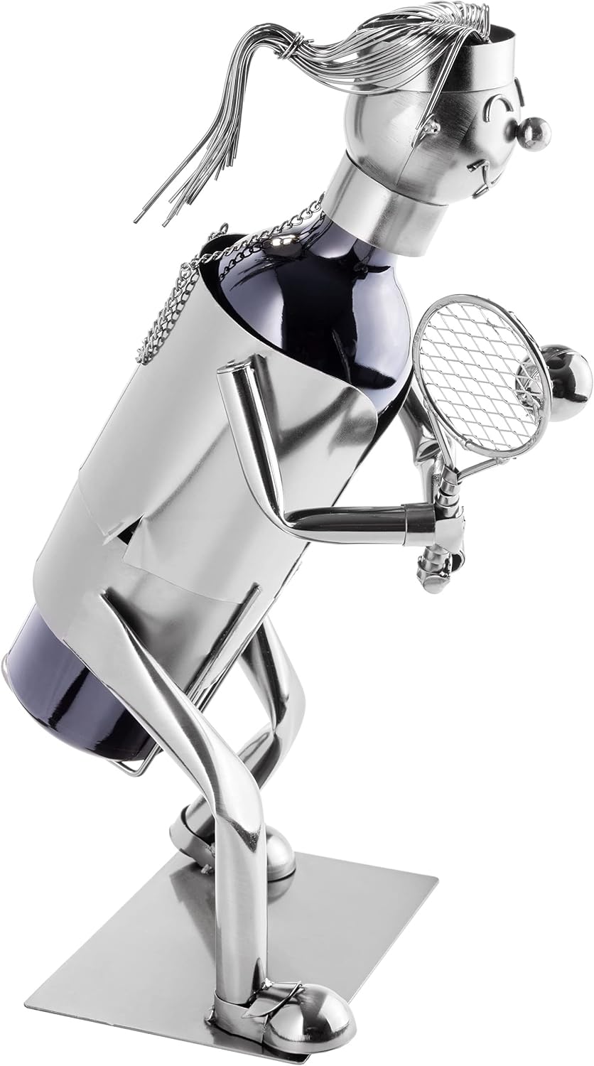 Weinflaschenhalter Tennisspielerin