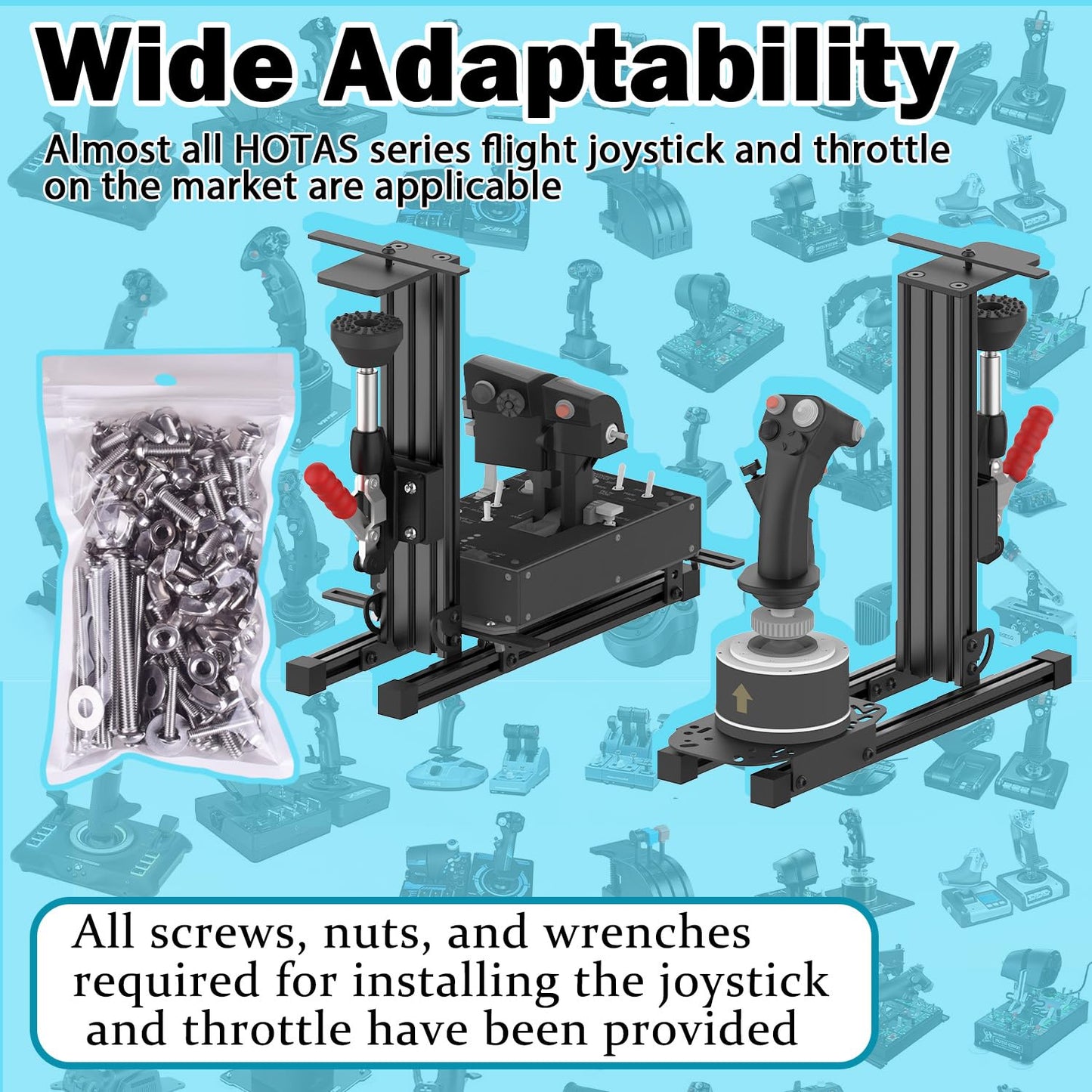Tischhalterung-Set für Joystick und Hotas Systeme