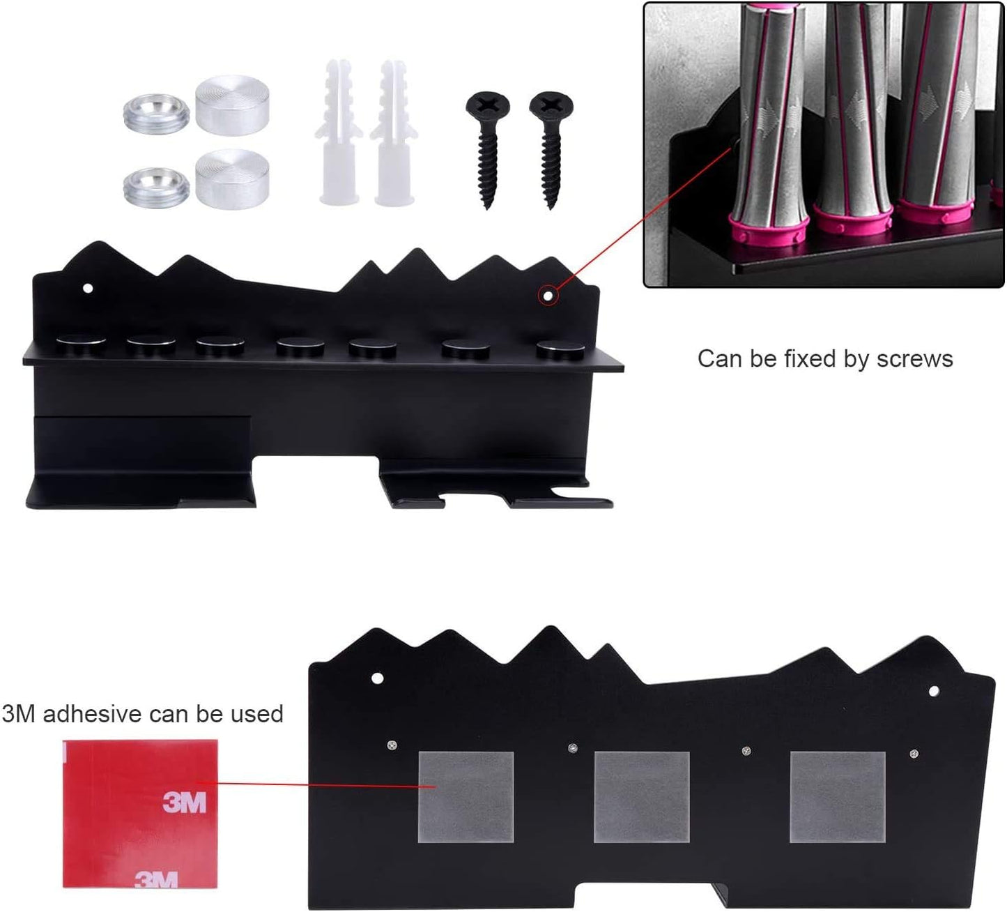 Wandhalterung für Dyson Airwrap Styler, Schwarz