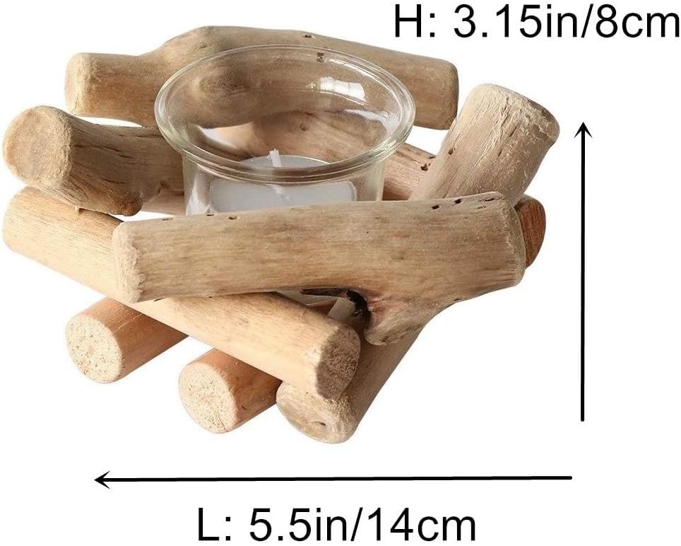 4er-Set Rustikale Teelichthalter, 4 Pcs