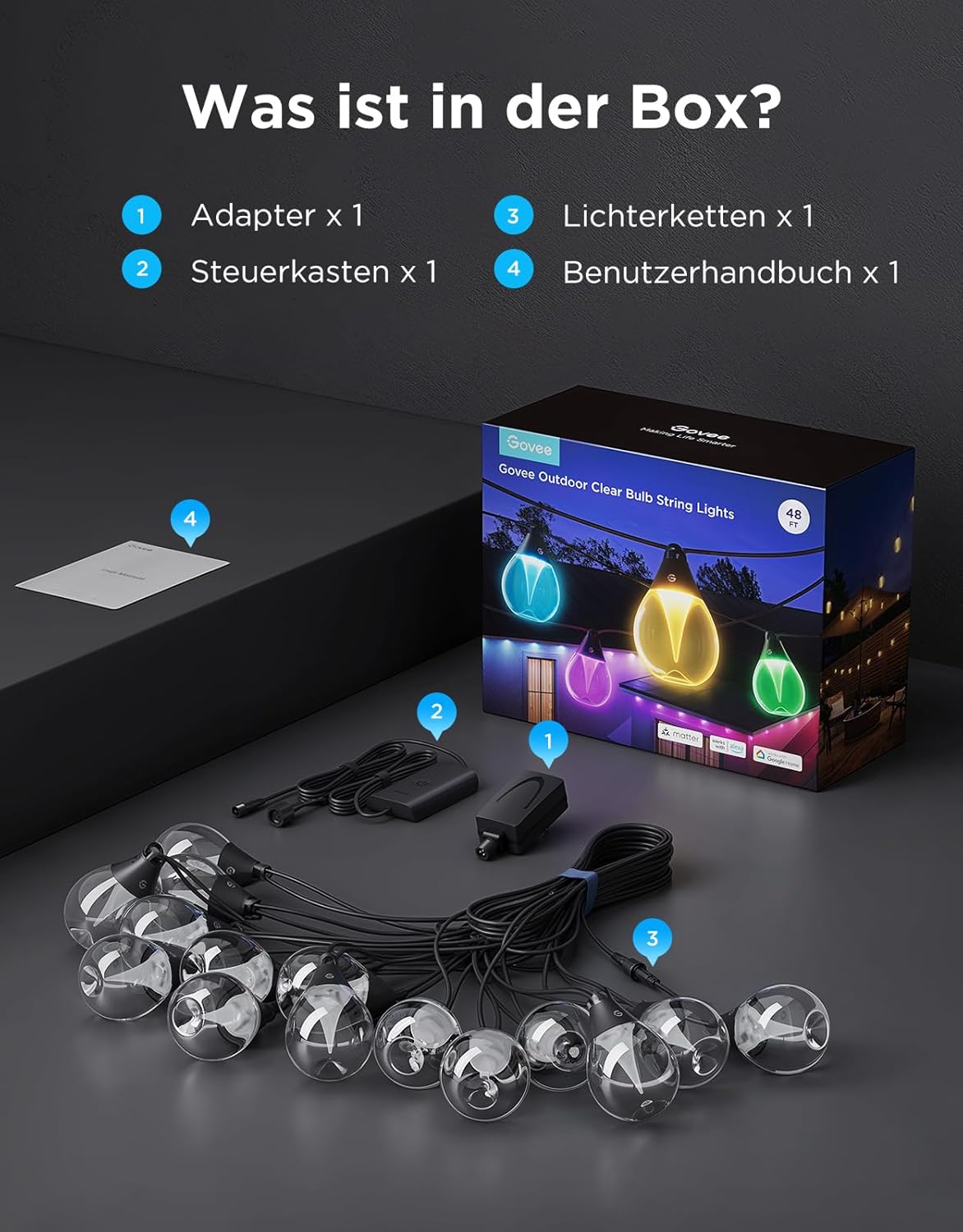 Dimmbare LED Lichterkette, 15m