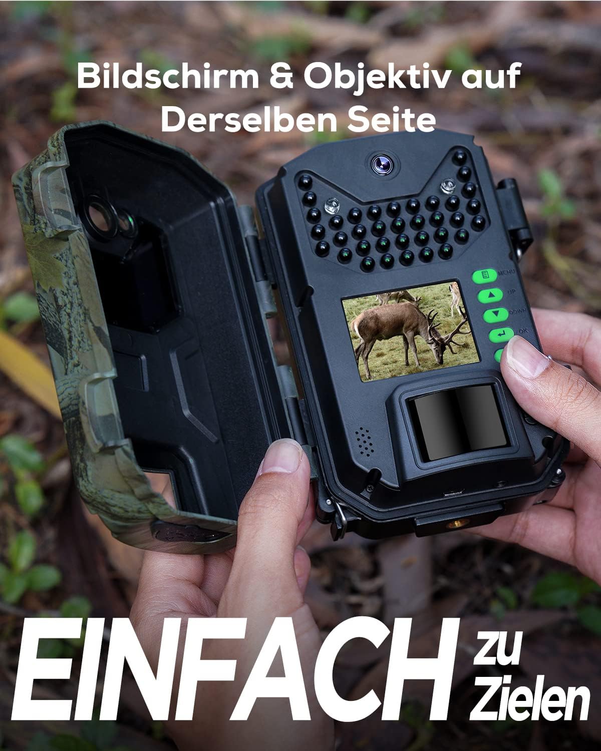 Wildkamera mit Bewegungsmelder und Nachtsicht