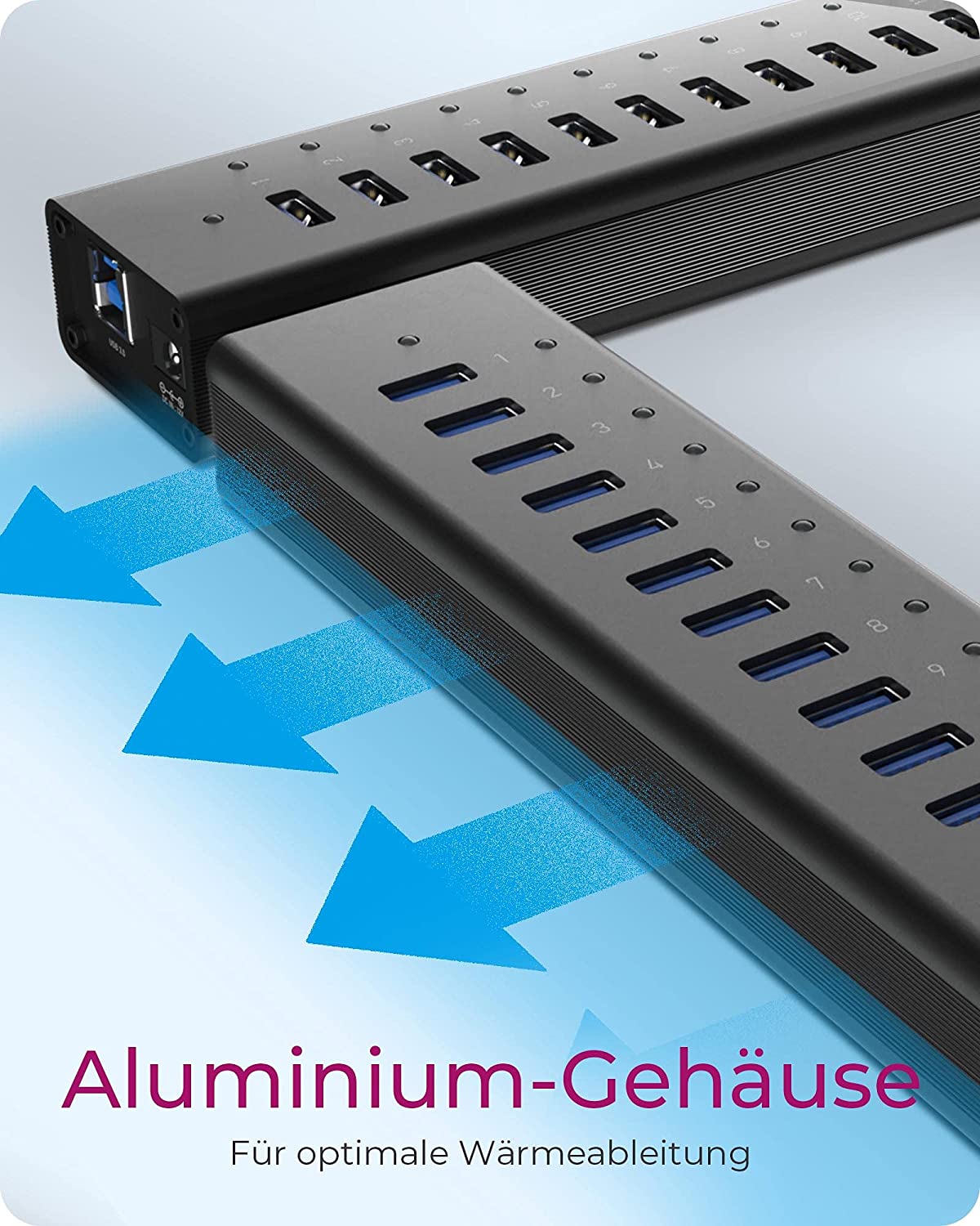 IB-AC6113, USB-Hub, 13x USB 3.0 + 1x Charging Single