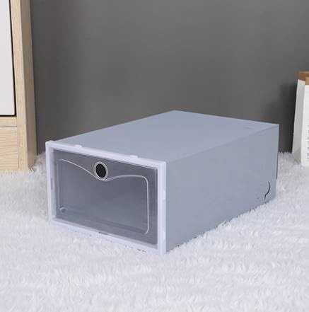 Stapelbares Schuhboxen-Set, Grau