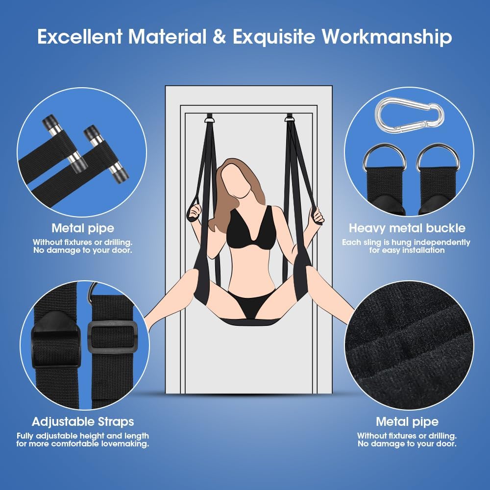 Enhanced 360° Sexschaukel mit Bondage-Riemen
