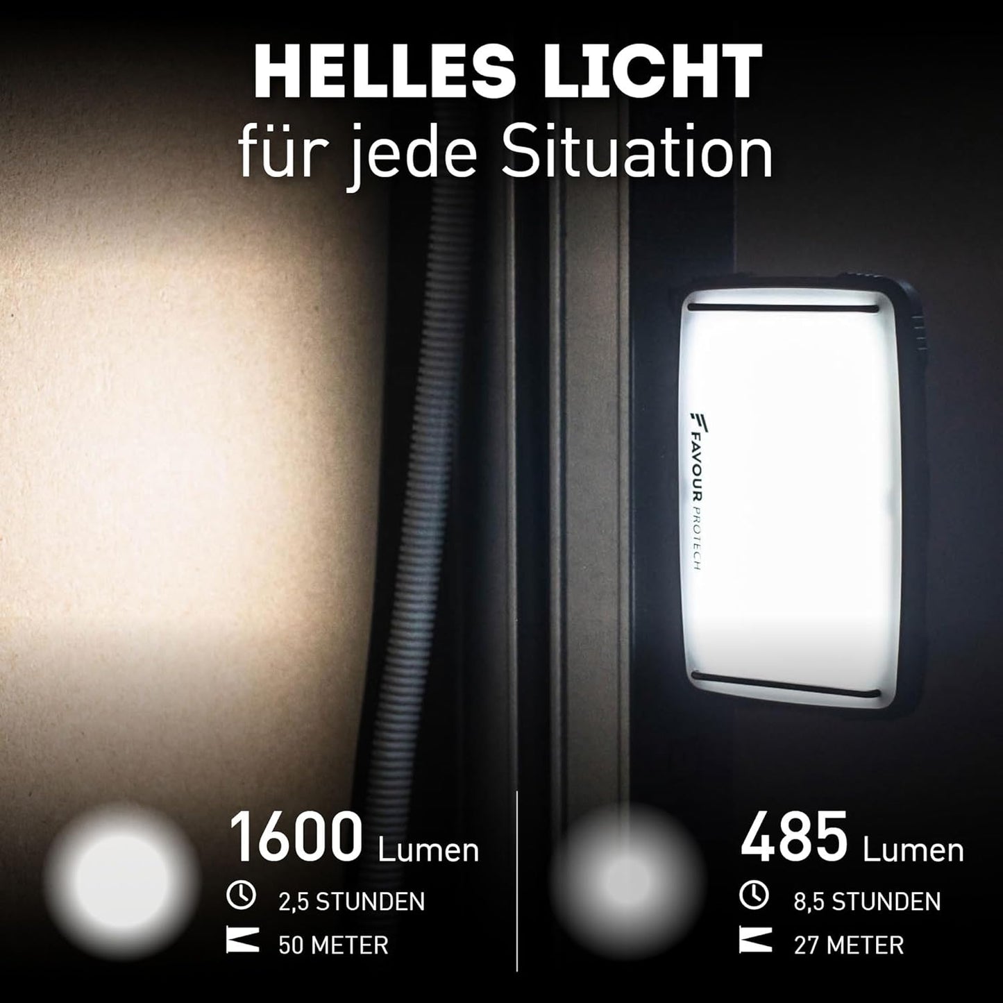 Akku-Baustrahler, 1350 Lumen 2 stück
