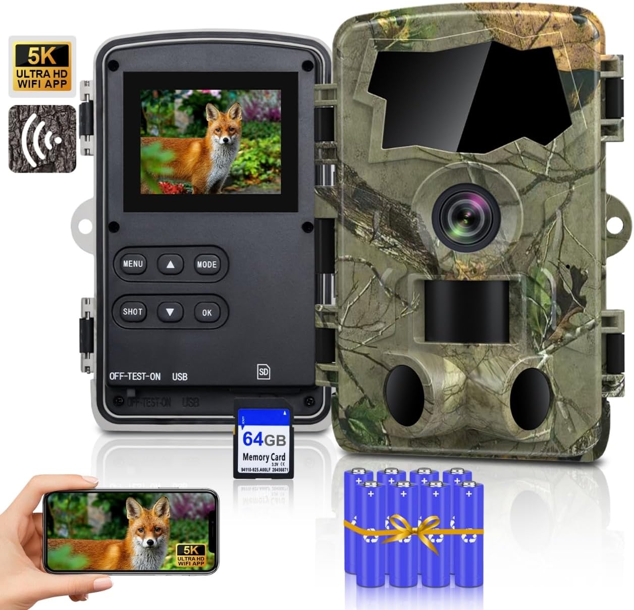 Wildkamera 5K WLAN mit Handyübertragung App