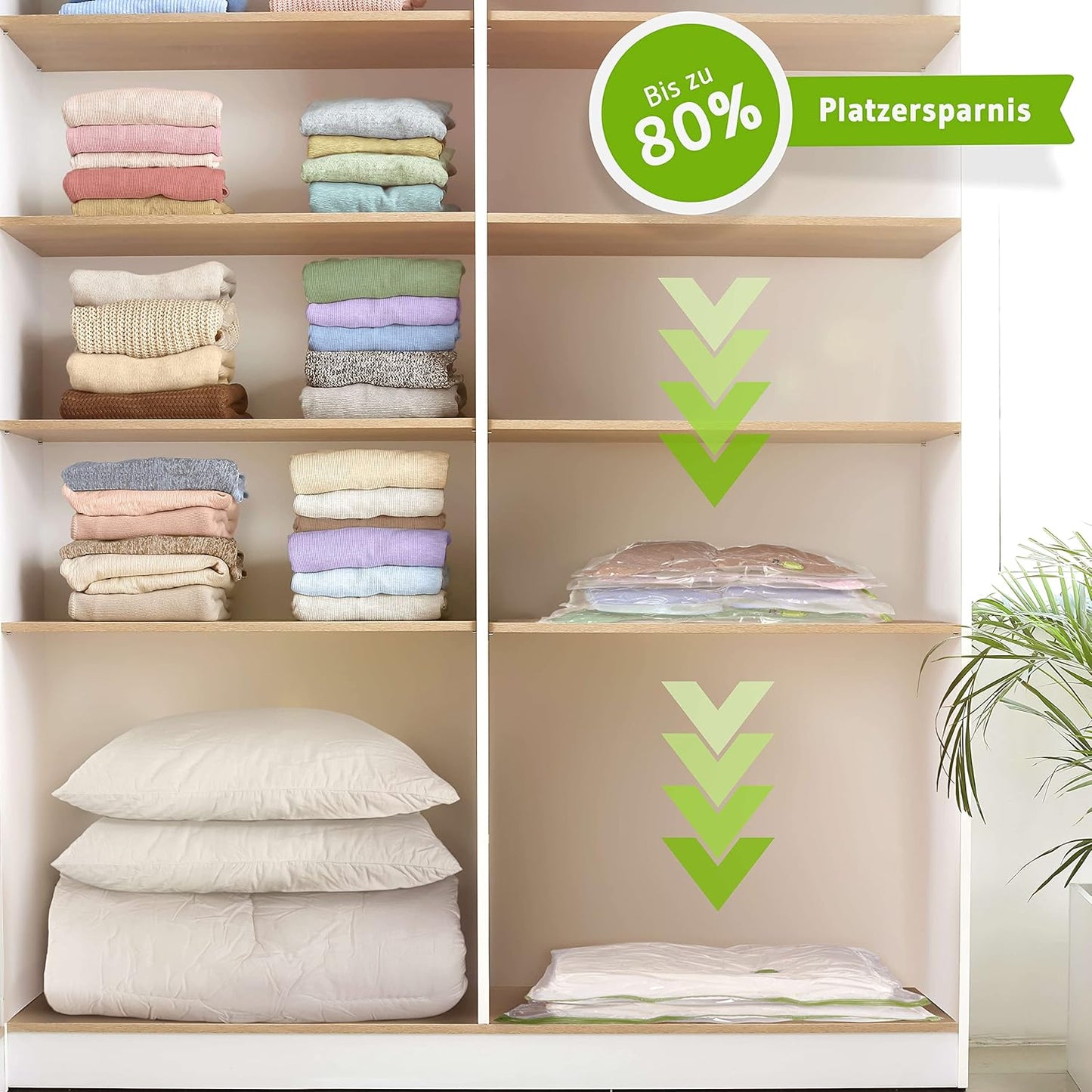 Vakuumbeutel-Set für Kleidung (6x, Grösse S), 6x - Small (60 x 40cm)