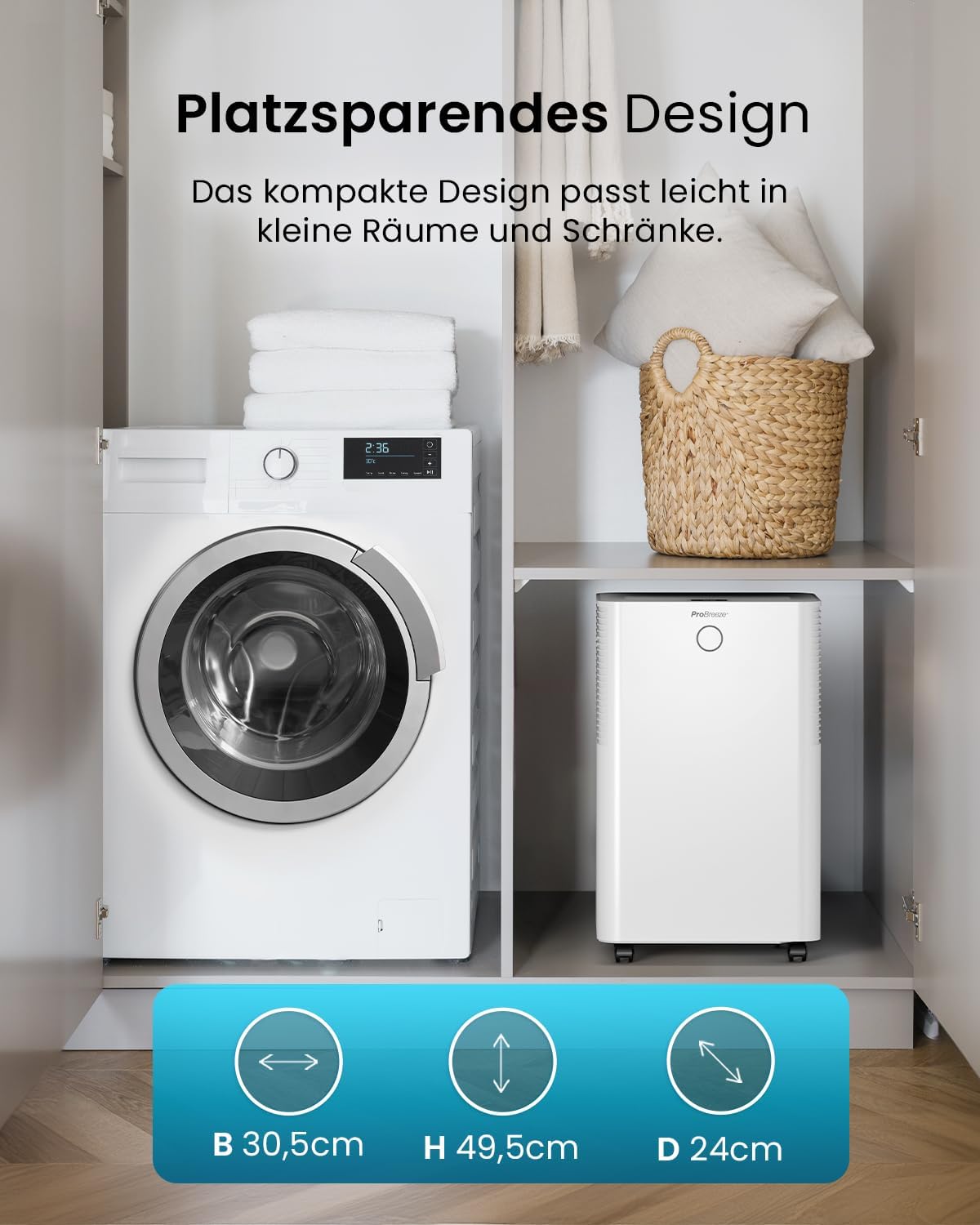 OmniDry Luftentfeuchter mit App & WLAN, 20L - OmniDry - Smart App - Weiss